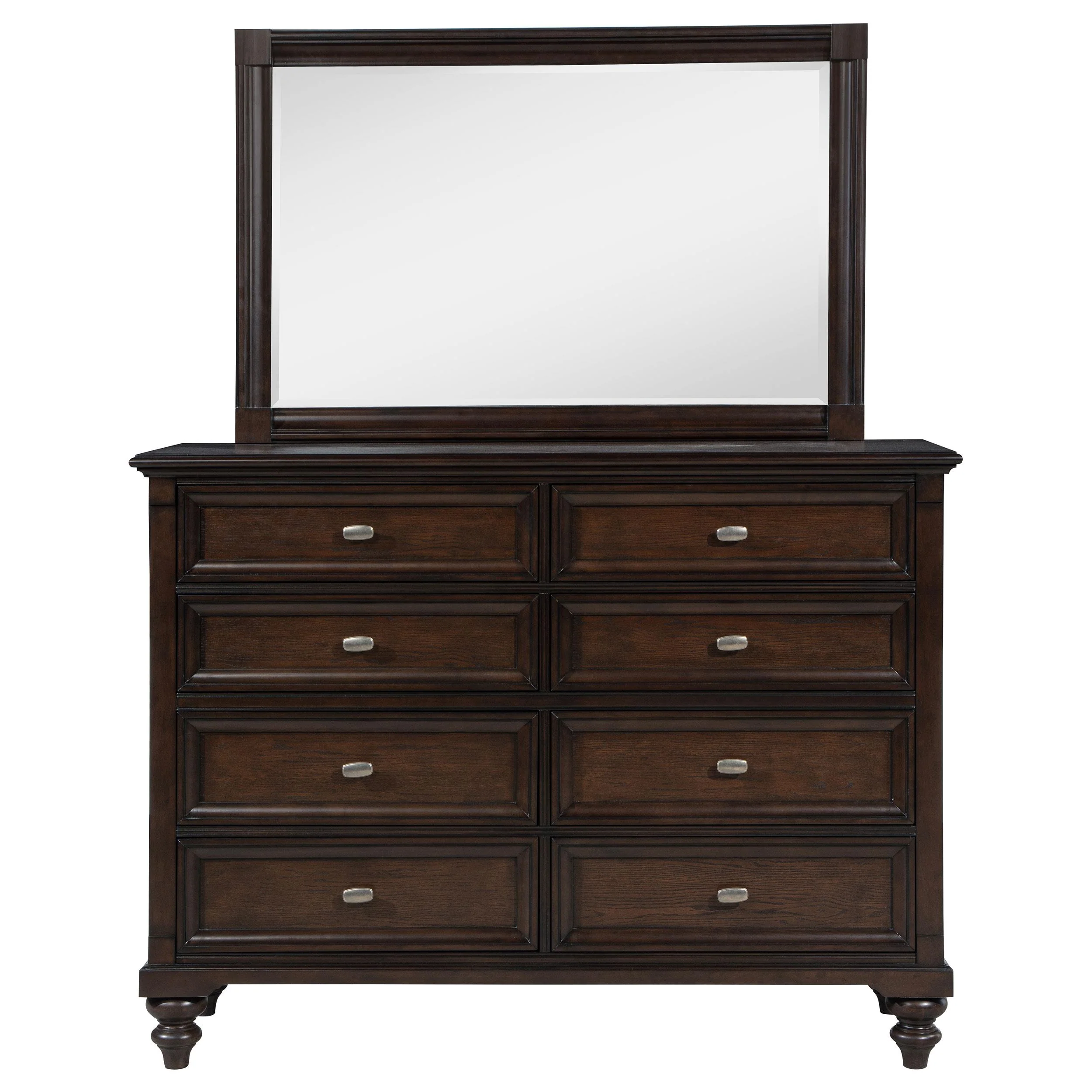 Coaster Furniture Andover 223633M 8-Drawer Dresser and Mirror - Dark Oak - Image 2