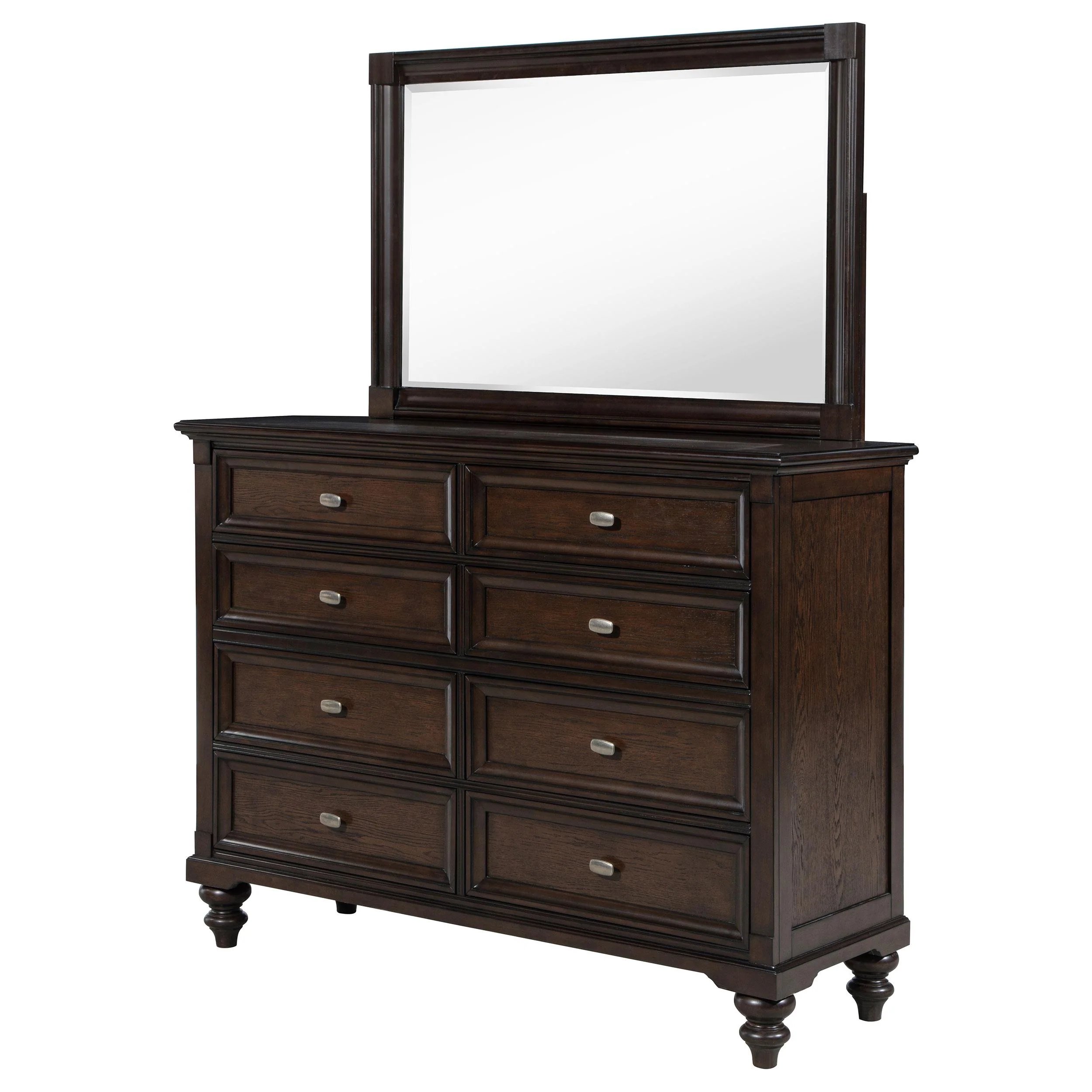 Coaster Furniture Andover 223633M 8-Drawer Dresser and Mirror - Dark Oak - Image 3