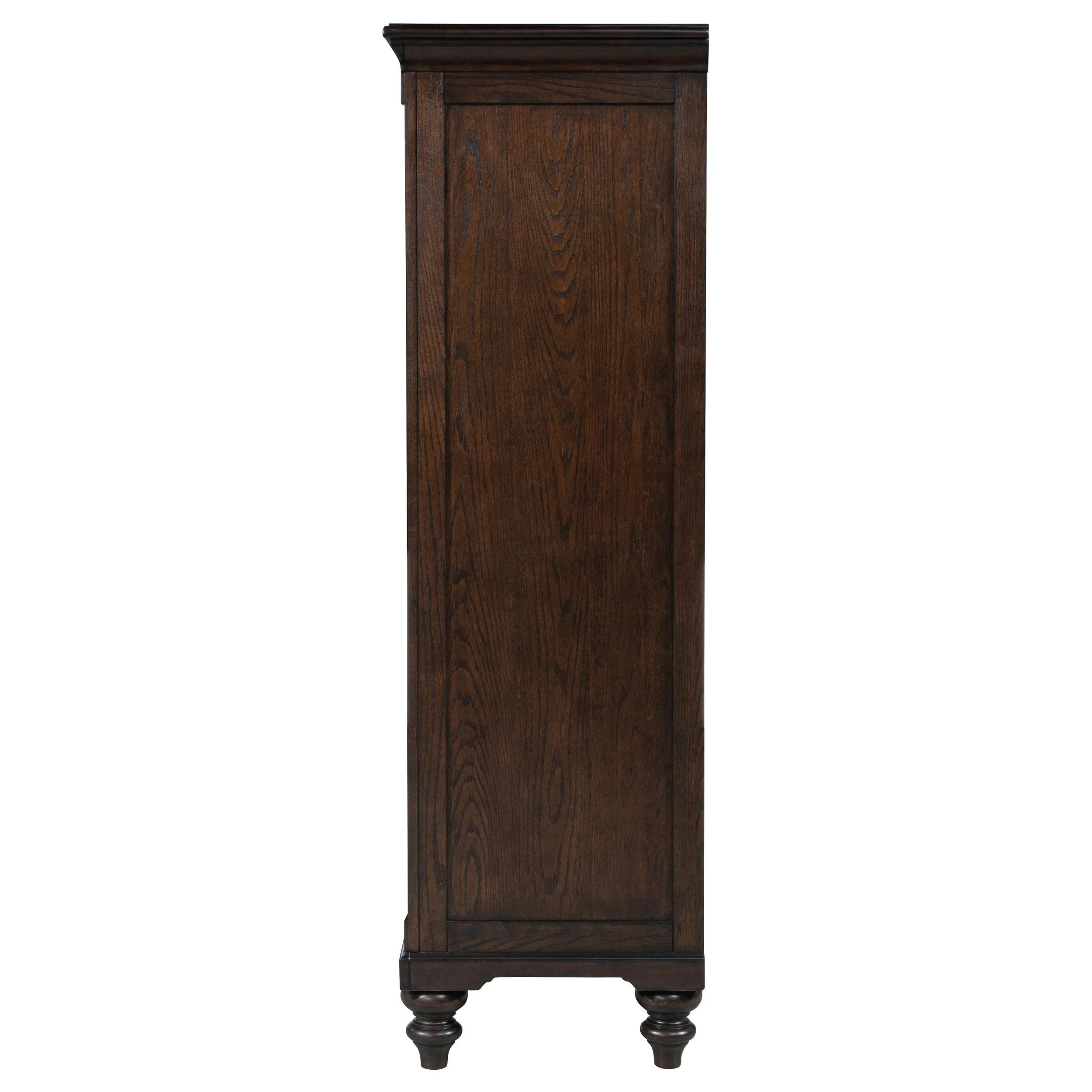 Coaster Furniture Andover 223637 6-Drawer Tempered Glass Door Chest - Dark Oak - Image 2