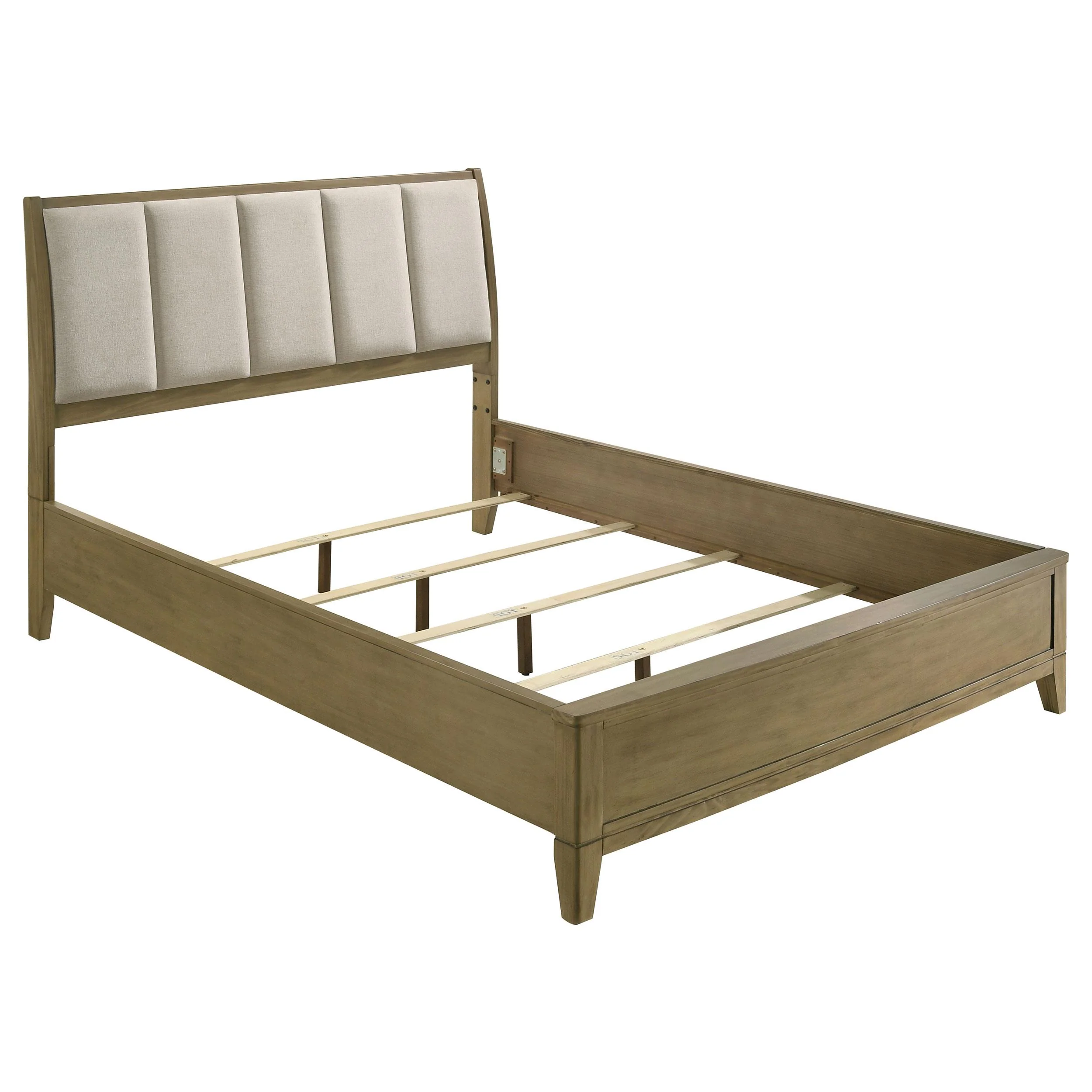 Coaster Furniture Granada 224921KW Upholstered California King Panel Bed - Natural Pine - Image 1