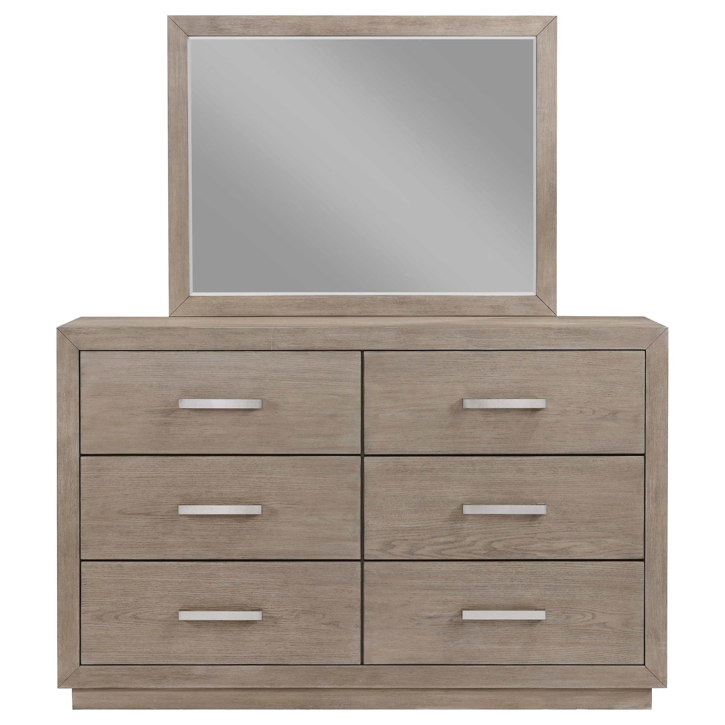 Coaster Furniture Kenora 224853M 6-Drawer Dresser and Mirror - Barley Brown - Image 2