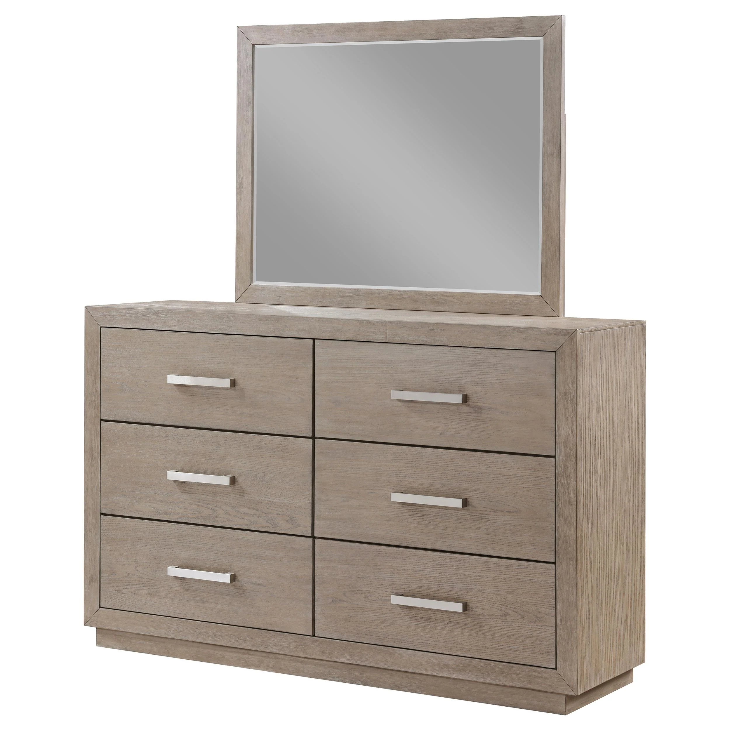 Coaster Furniture Kenora 224853M 6-Drawer Dresser and Mirror - Barley Brown - Image 3