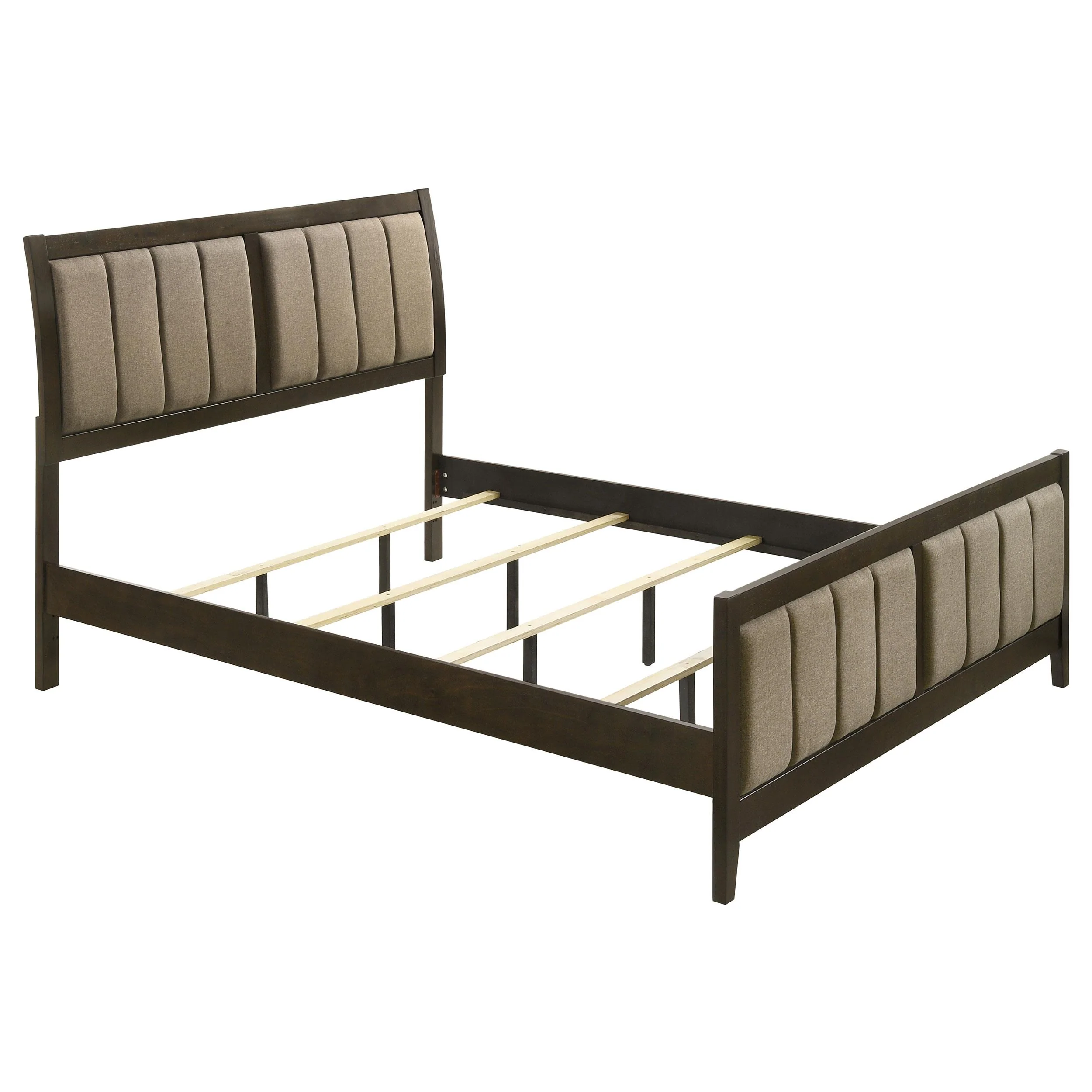 Coaster Furniture Wilkes 224421KW 51-inch Upholstered California King Bed - Dark Cocoa - Image 1