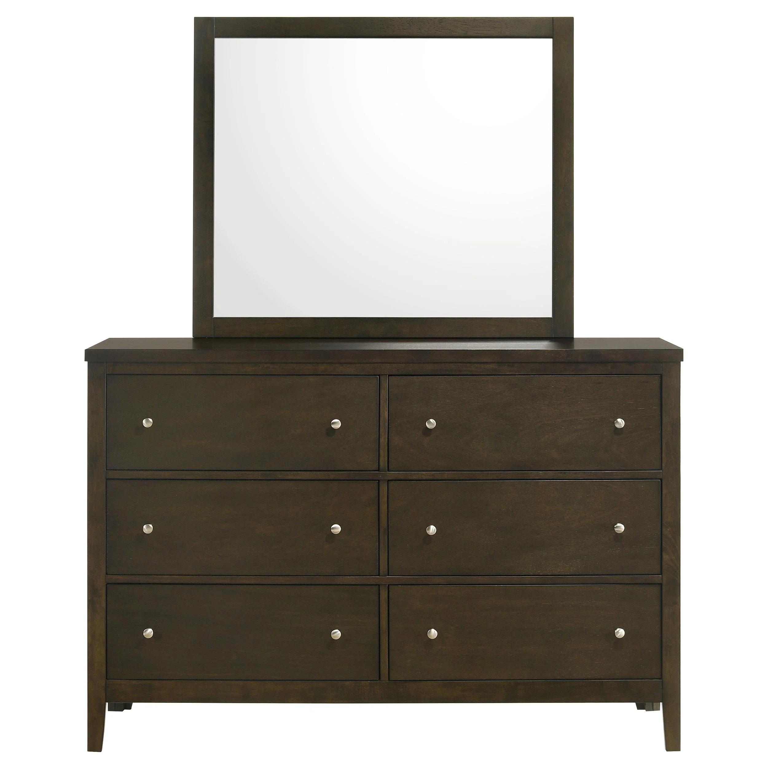 Coaster Furniture Wilkes 224423M 6-Drawer Dresser and Mirror - Dark Cocoa - Image 2