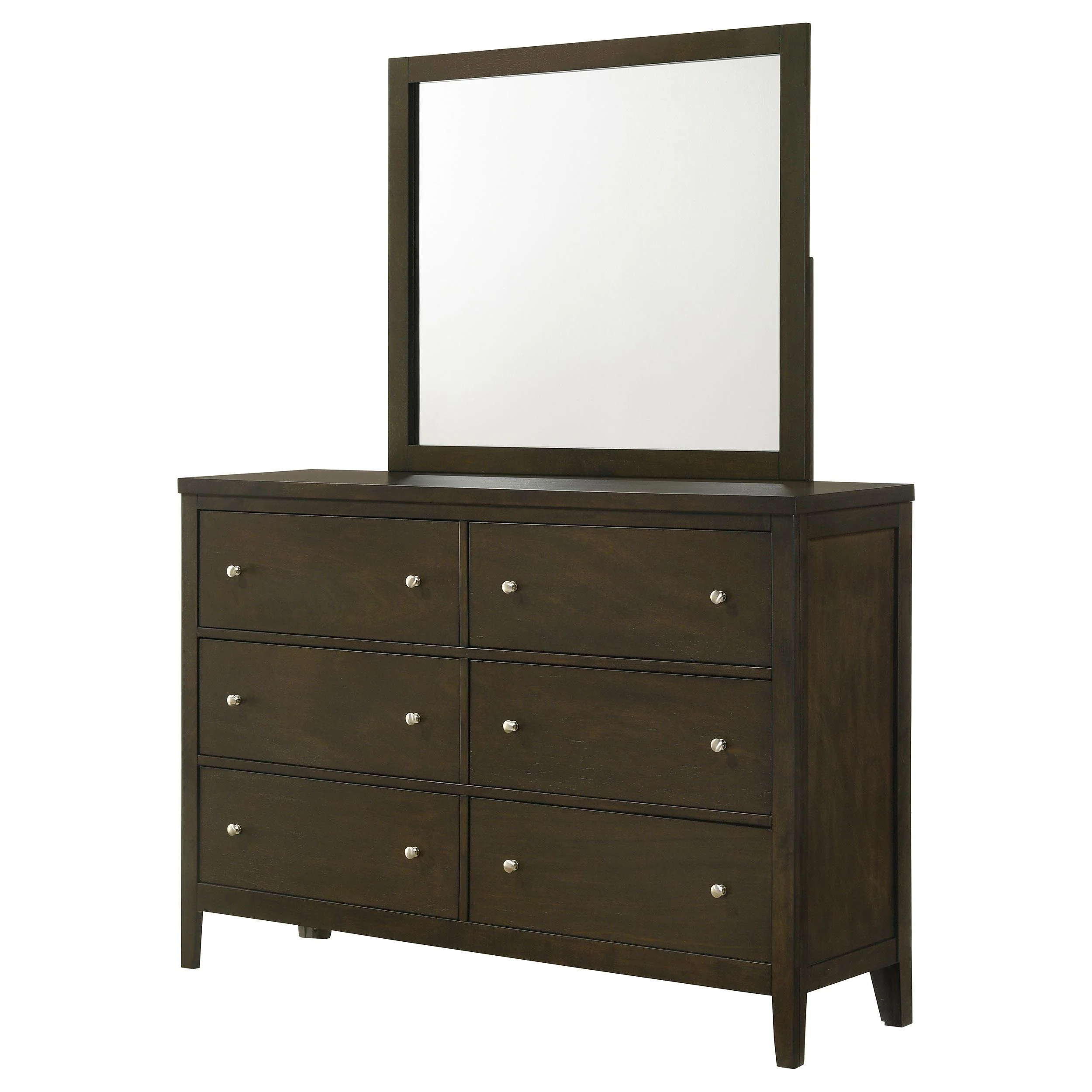 Coaster Furniture Wilkes 224423M 6-Drawer Dresser and Mirror - Dark Cocoa - Image 3