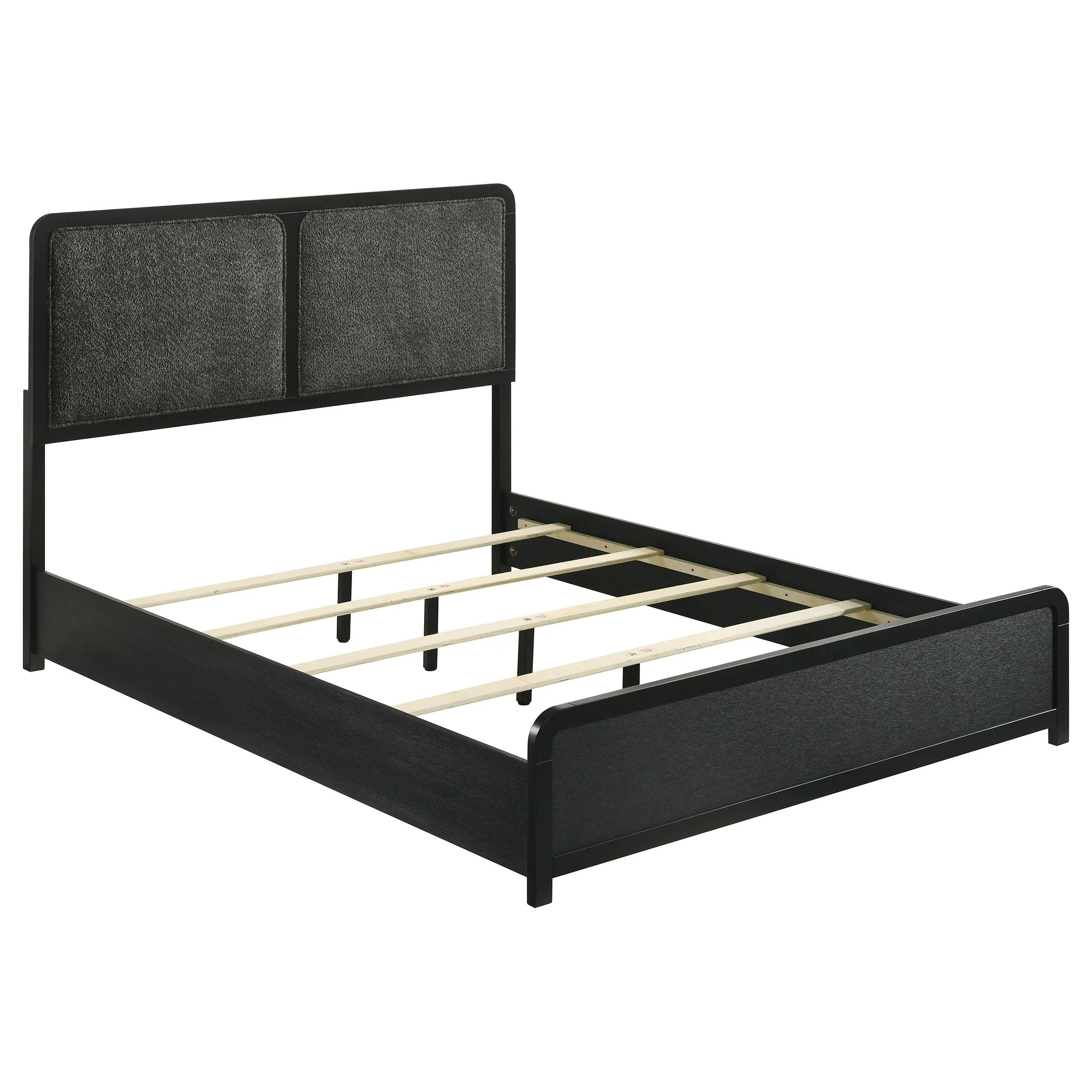 Coaster Furniture Cavelle 223661KE 51-inch Upholstered Eastern King Bed - Black - Image 1