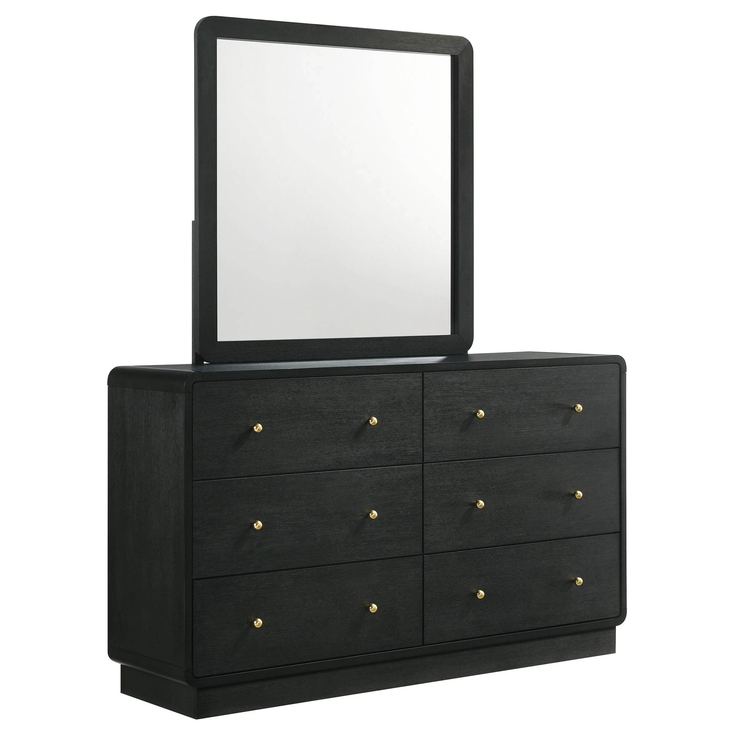 Coaster Furniture Cavelle 223663M 6-Drawer Dresser and Mirror - Black - Image 1