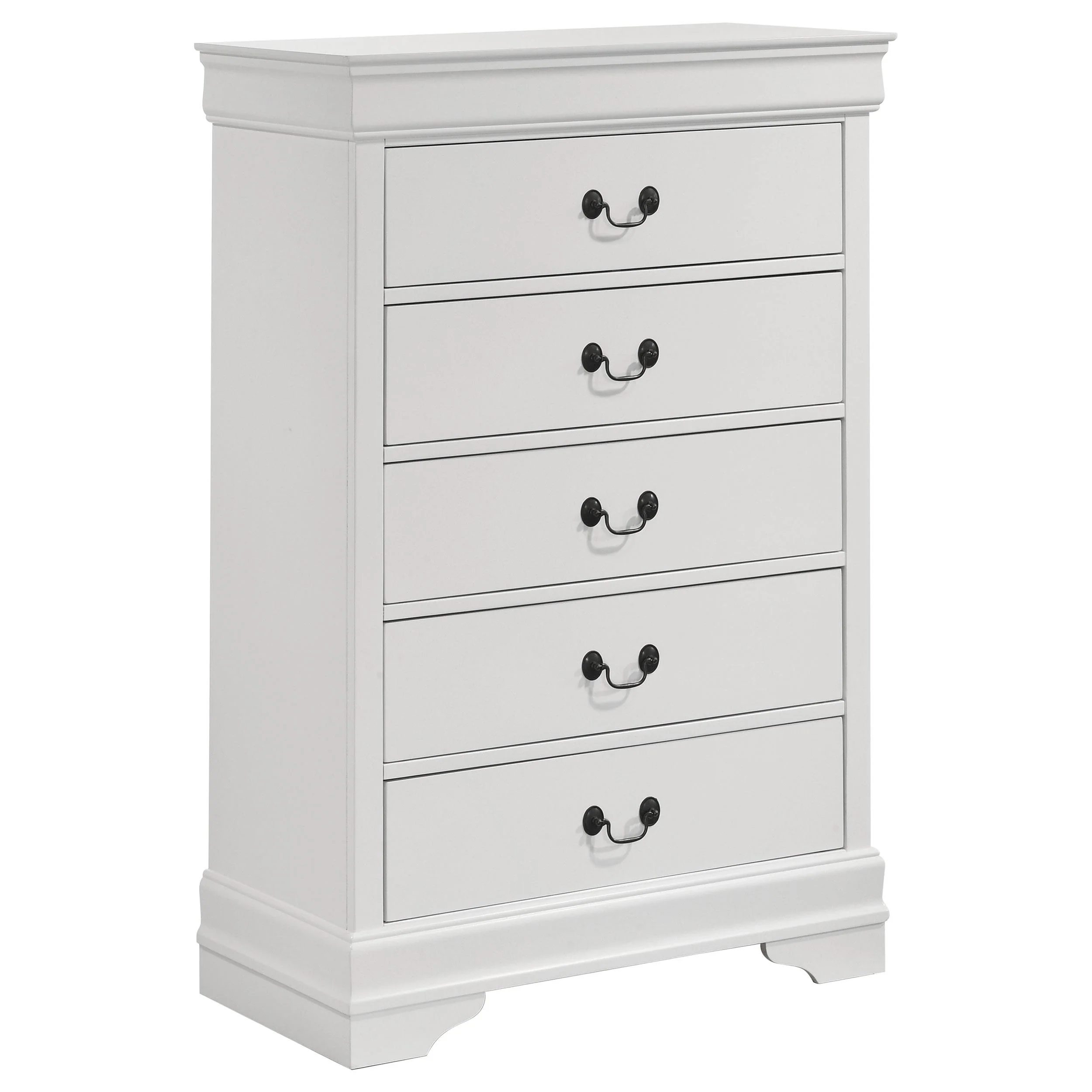 Coaster Furniture Louis Philippe 202445 5-Drawer Bedroom Chest - White - Image 1