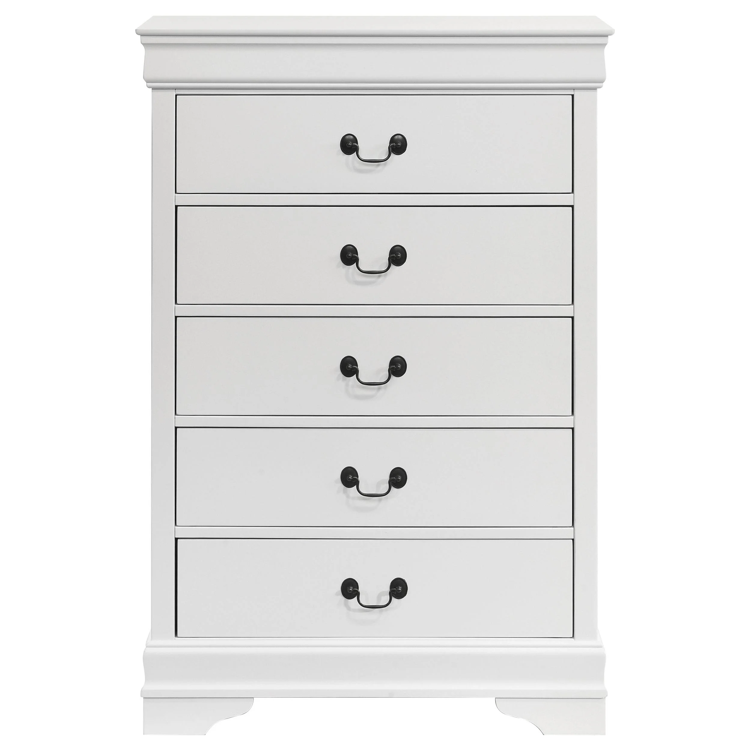 Coaster Furniture Louis Philippe 202445 5-Drawer Bedroom Chest - White - Image 2