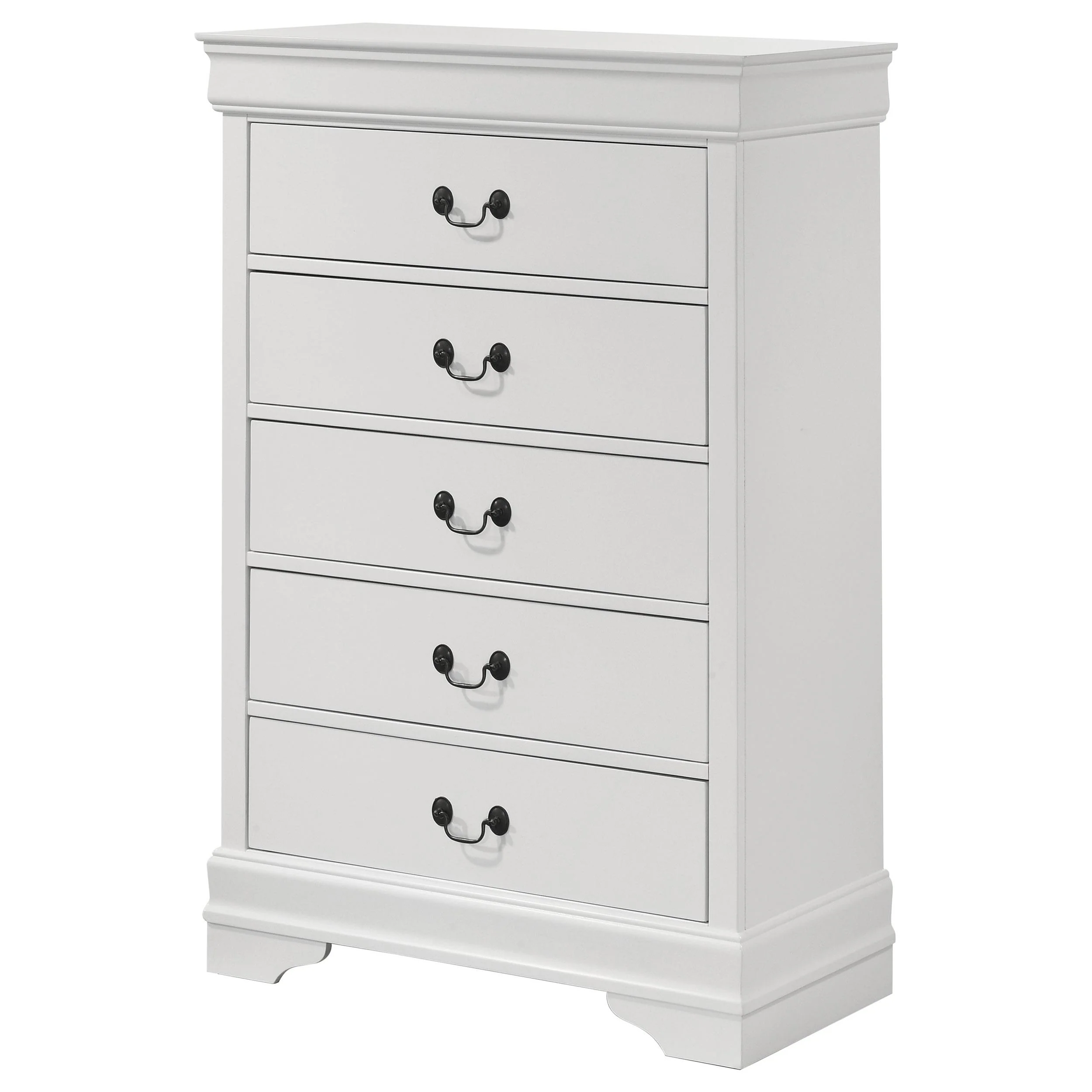 Coaster Furniture Louis Philippe 202445 5-Drawer Bedroom Chest - White - Image 3