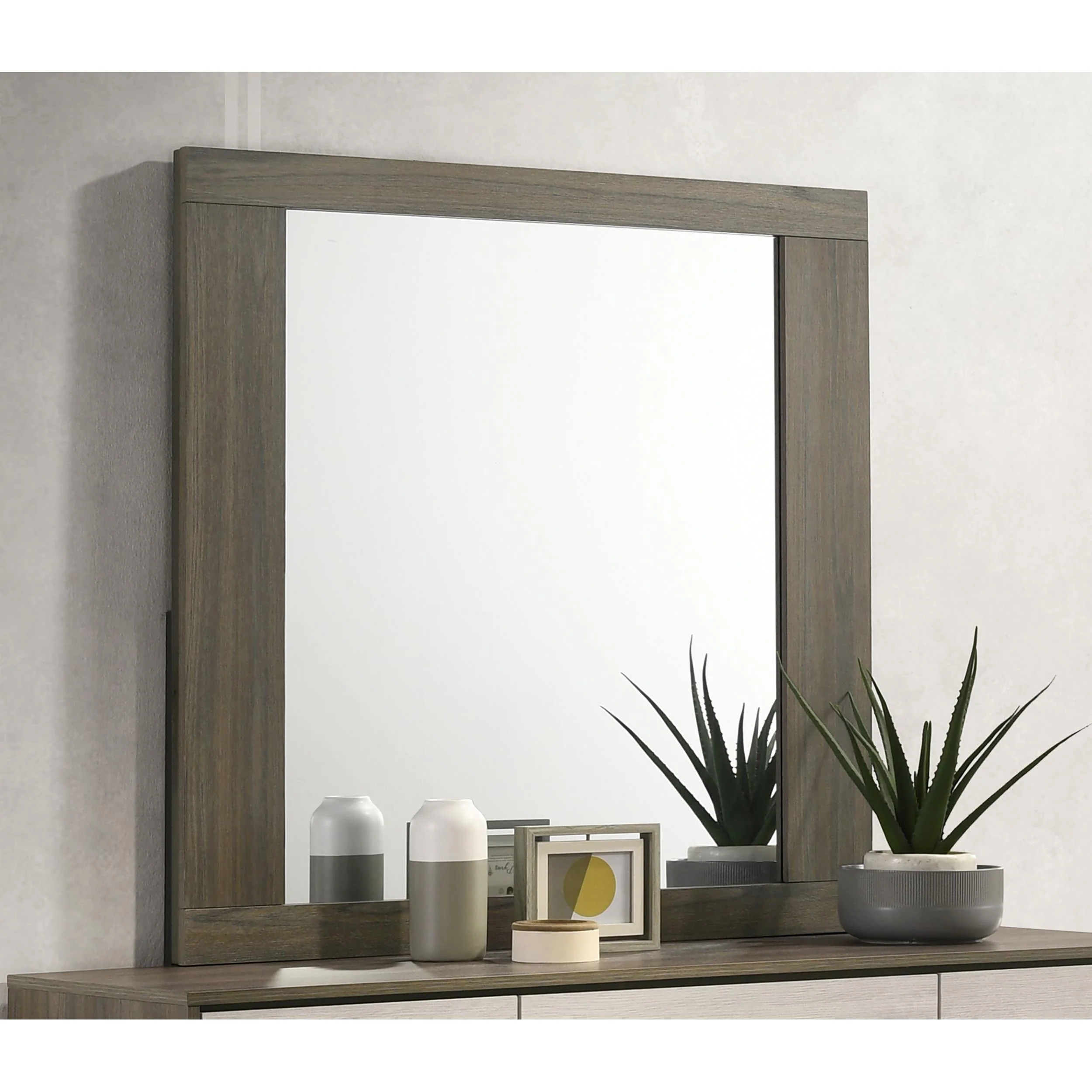 Coaster Furniture Fenwick 224984 Dresser Mirror - Grey Oak - Image 3