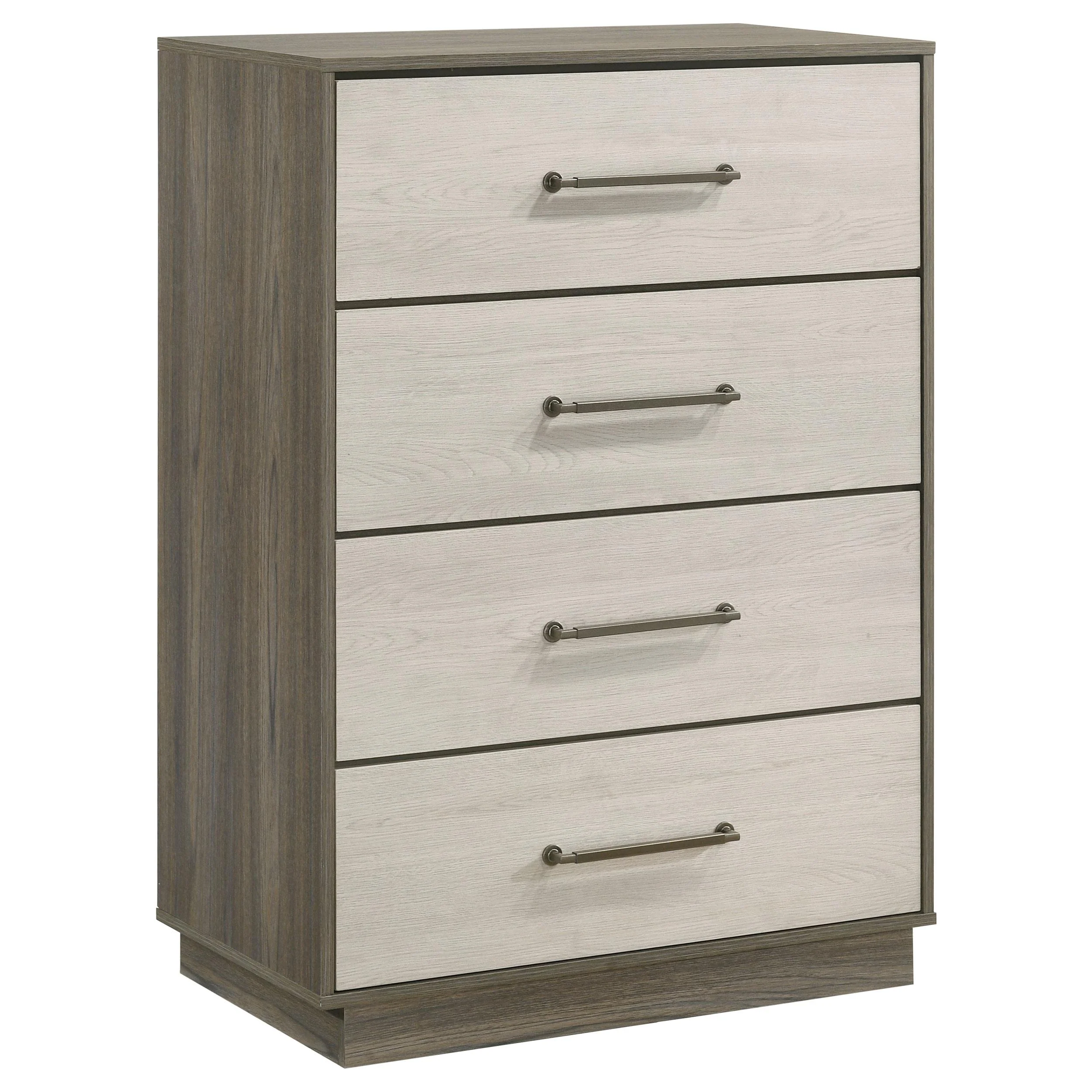 Coaster Furniture Fenwick 224985 4-Drawer Chest of Drawers – Grey Oak