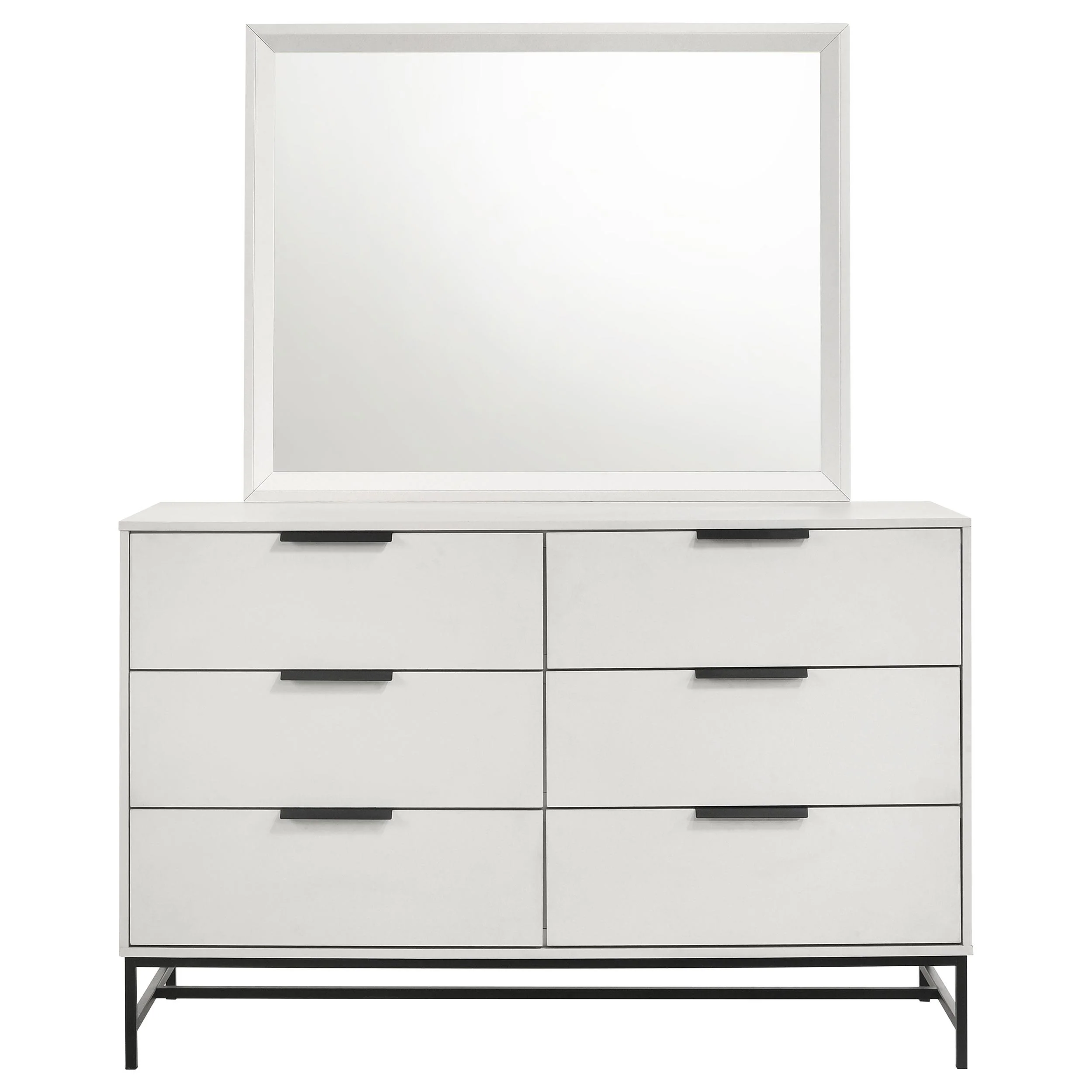 Coaster Furniture Sonora 224863M 6-Drawer Dresser with Mirror - White - Image 2