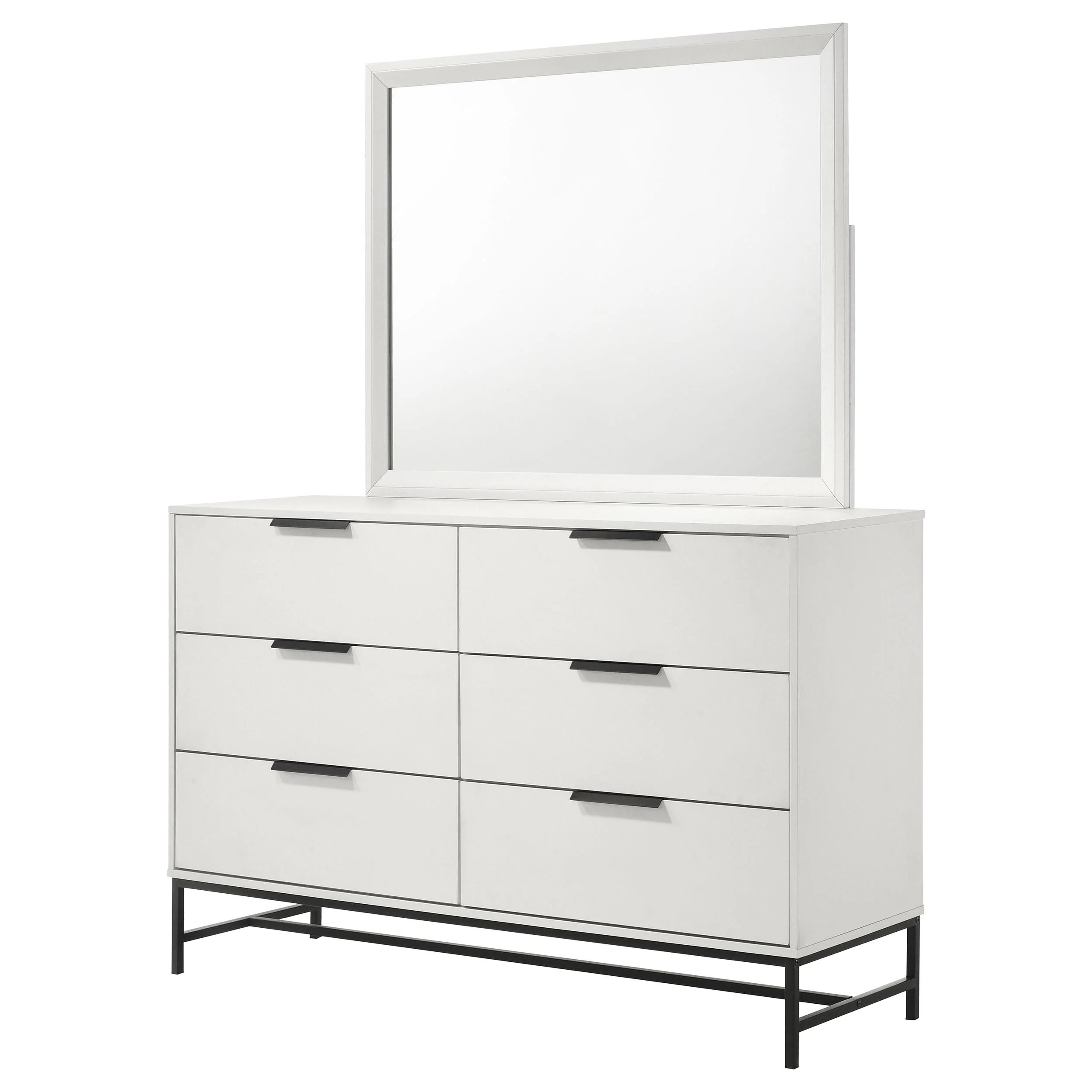 Coaster Furniture Sonora 224863M 6-Drawer Dresser with Mirror - White - Image 3
