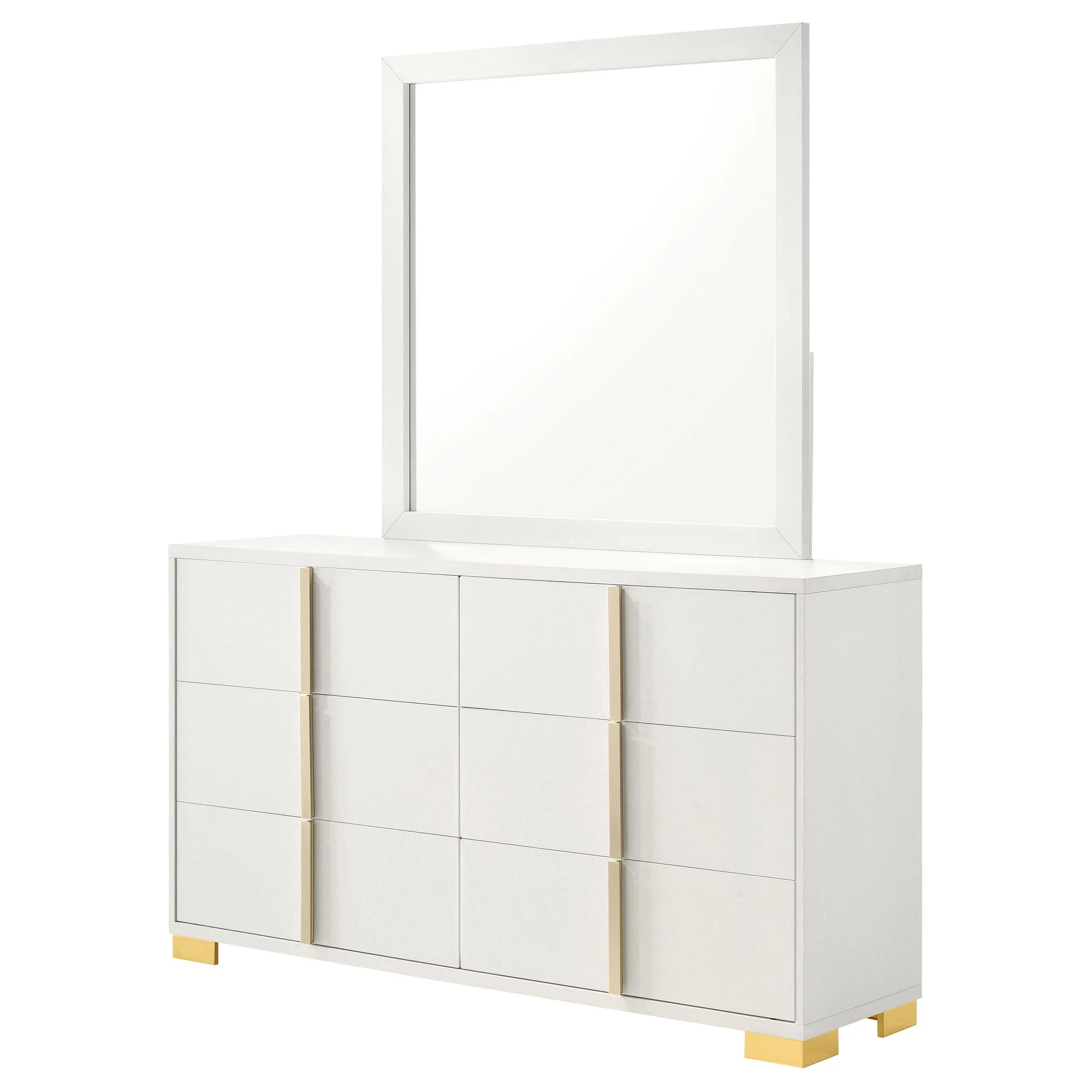 Coaster Furniture Marceline 222933M 6-Drawer Dresser with Mirror - White - Image 3