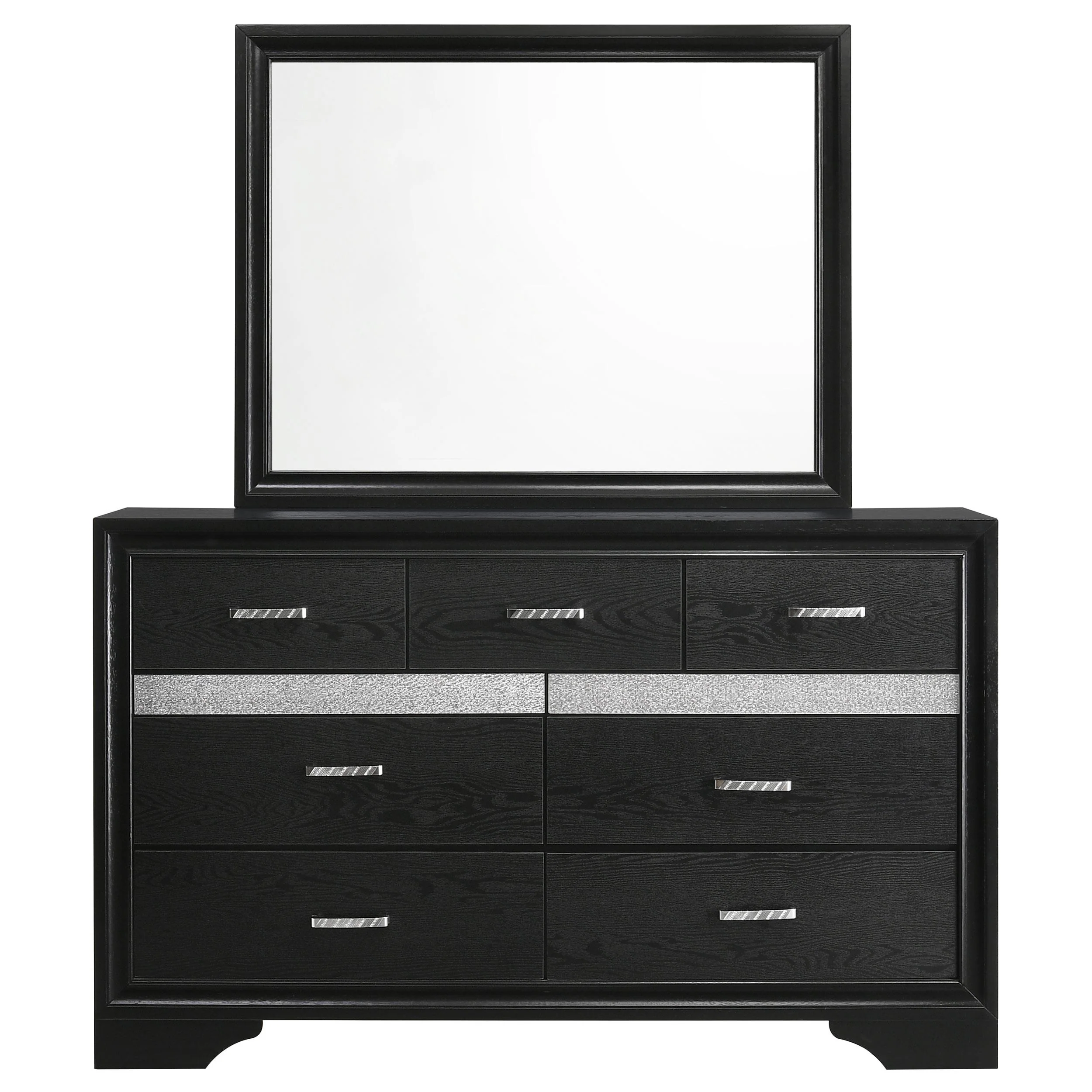 Coaster Furniture Miranda 206363M 7-Drawer Dresser with Mirror - Black - Image 2