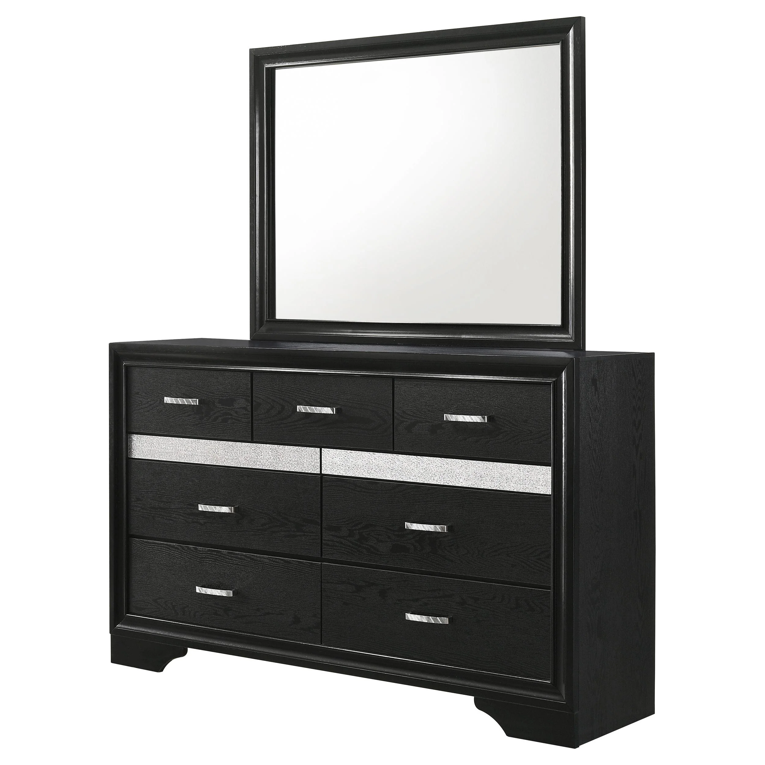 Coaster Furniture Miranda 206363M 7-Drawer Dresser with Mirror - Black - Image 3