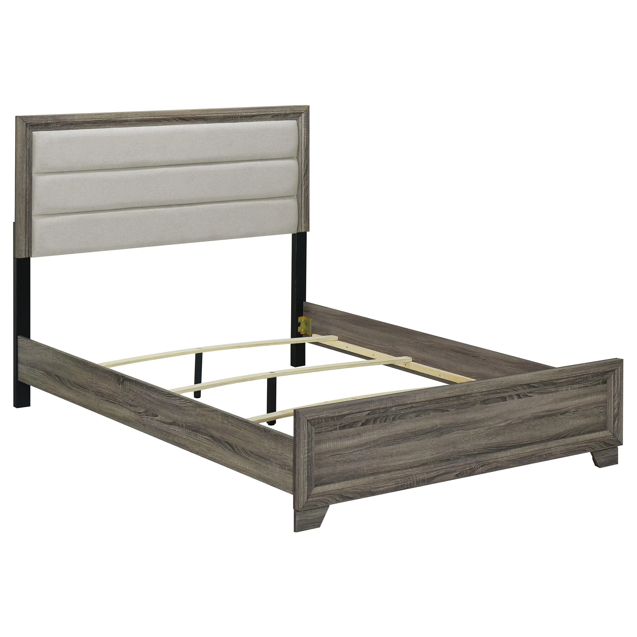 Coaster Furniture Wright 223341KW 52-inch Upholstered California King Bed - Brown Oak - Image 1