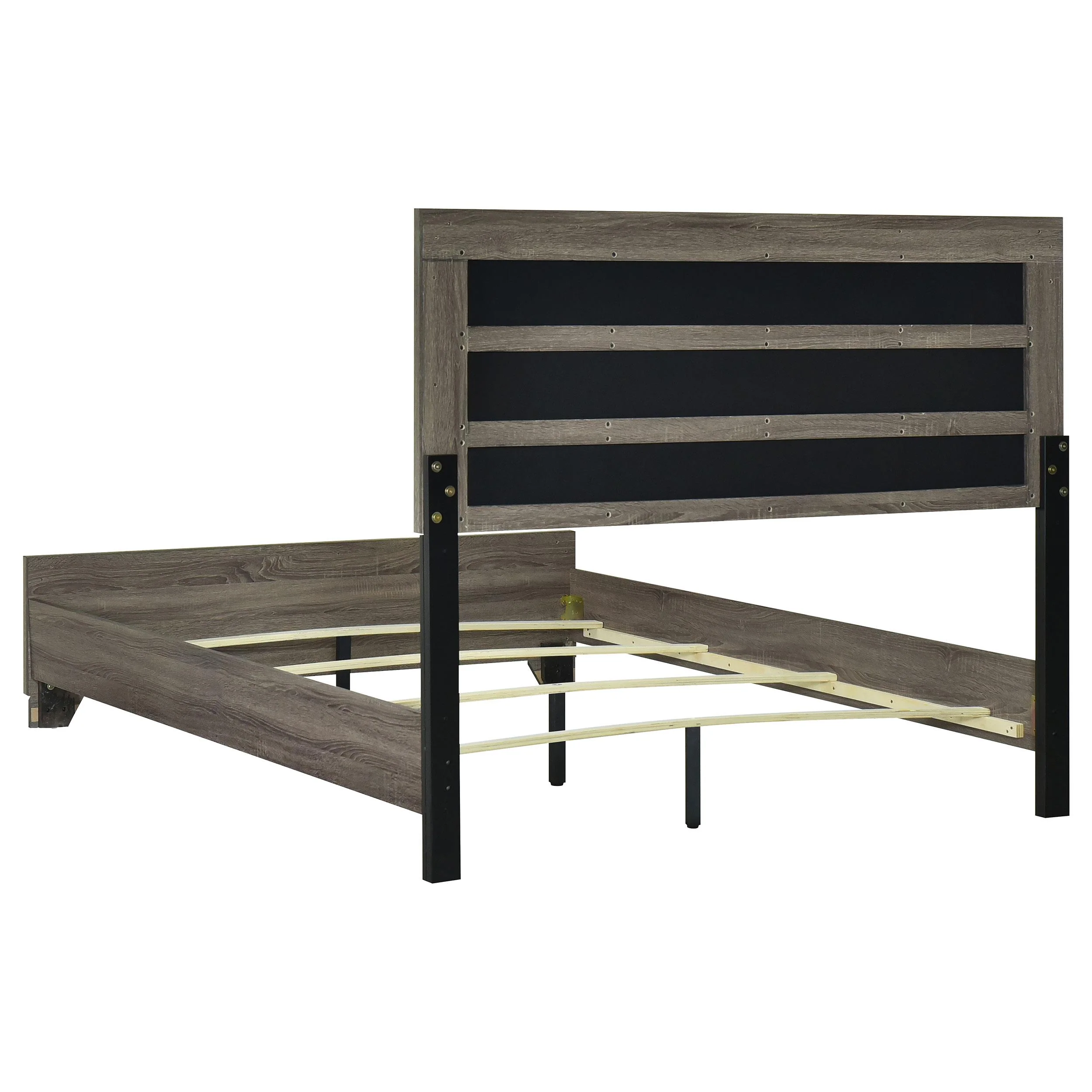 Coaster Furniture Wright 223341KW 52-inch Upholstered California King Bed - Brown Oak - Image 3