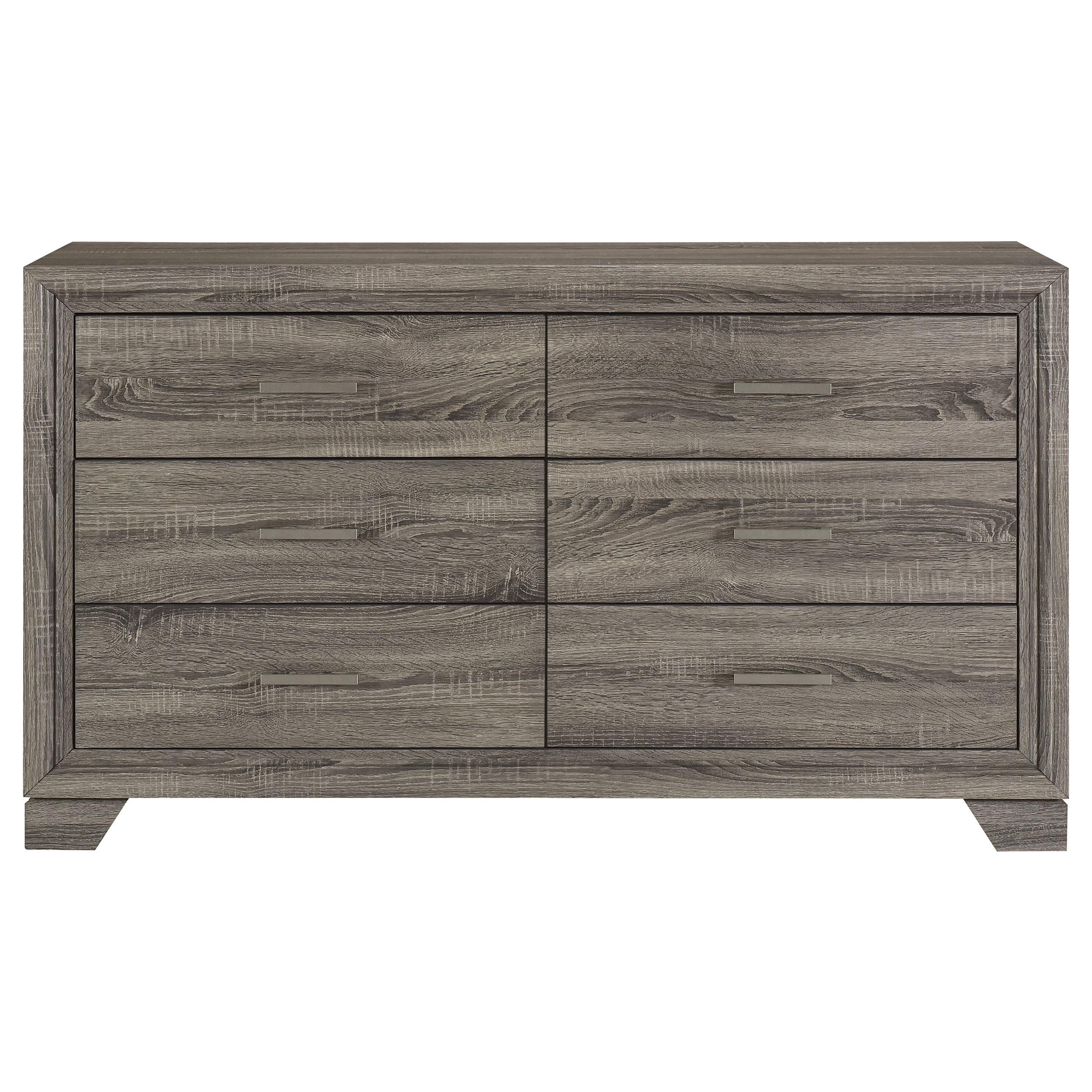 Coaster Furniture Wright 223343 6-Drawer Dresser Cabinet - Brown Oak - Image 2