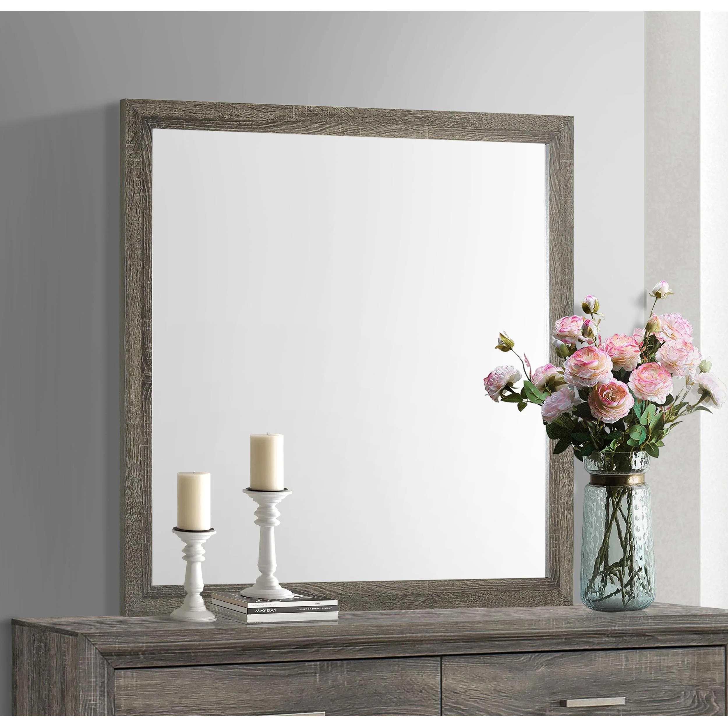 Coaster Furniture Wright 223344 Dresser Mirror - Brown Oak - Image 3