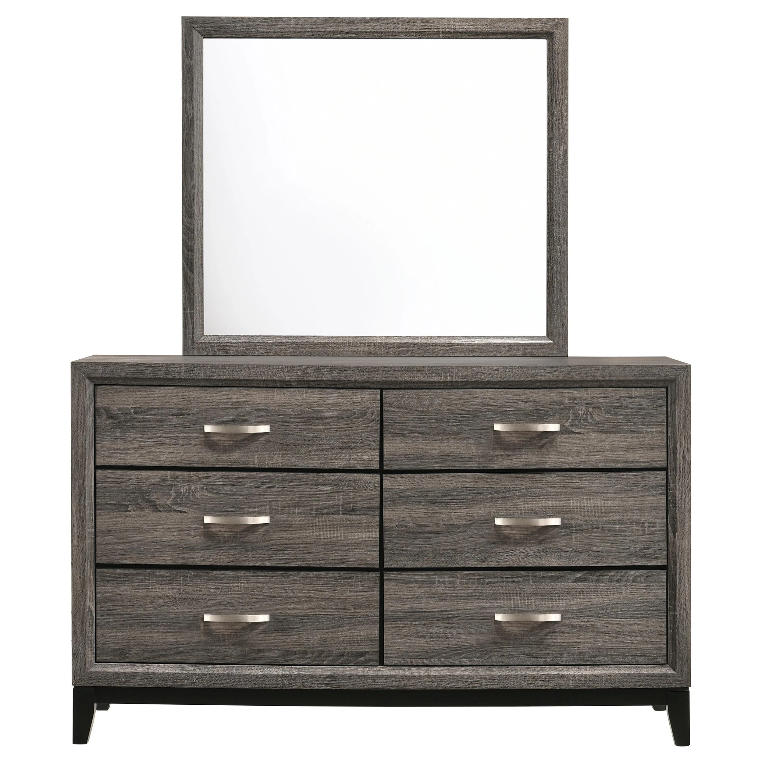 Coaster Furniture Watson 212423M 6-Drawer Dresser with Mirror - Grey Oak - Image 2