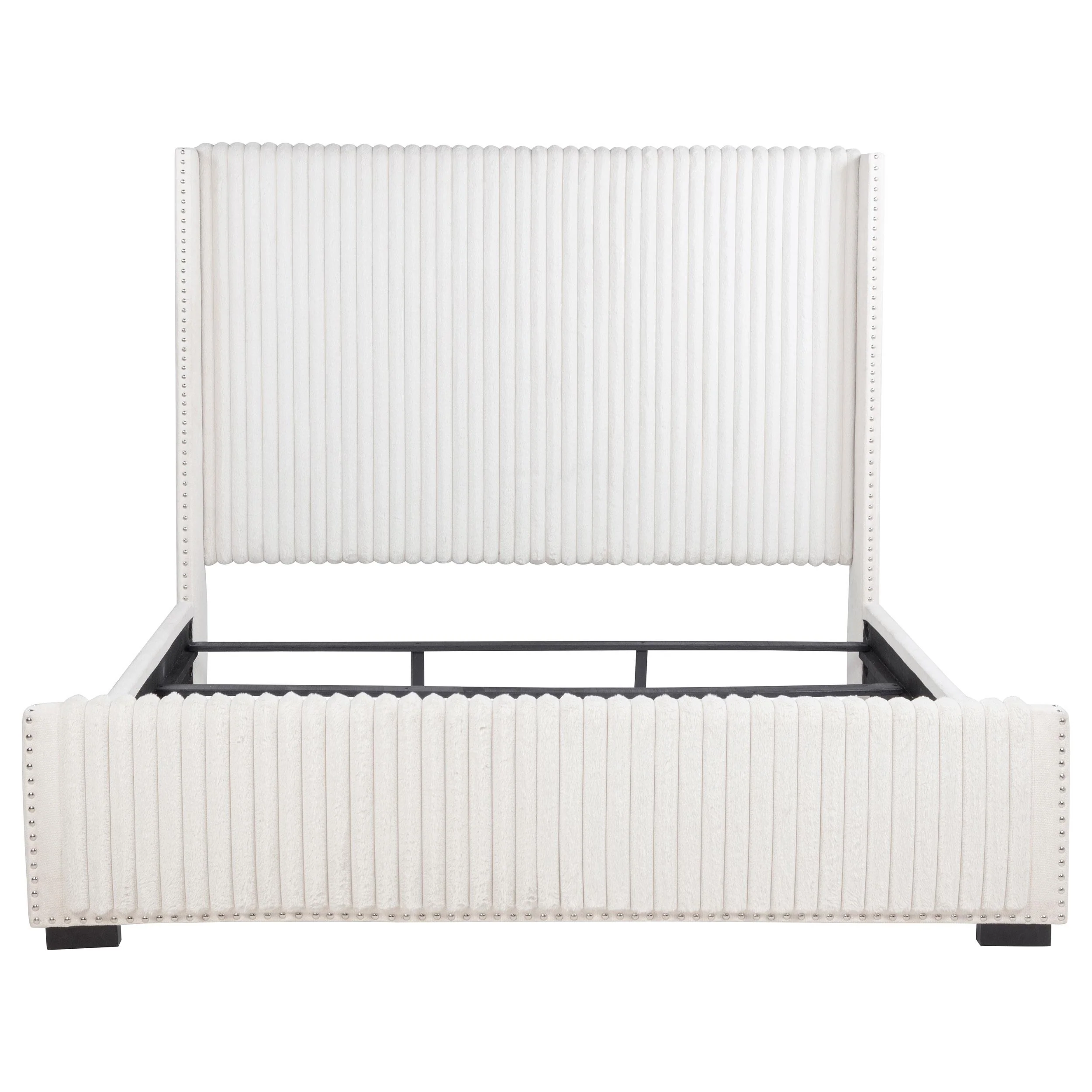 Coaster Furniture Natasha 306051KW 65-inch Upholstered California King Bed - Cream - Image 3