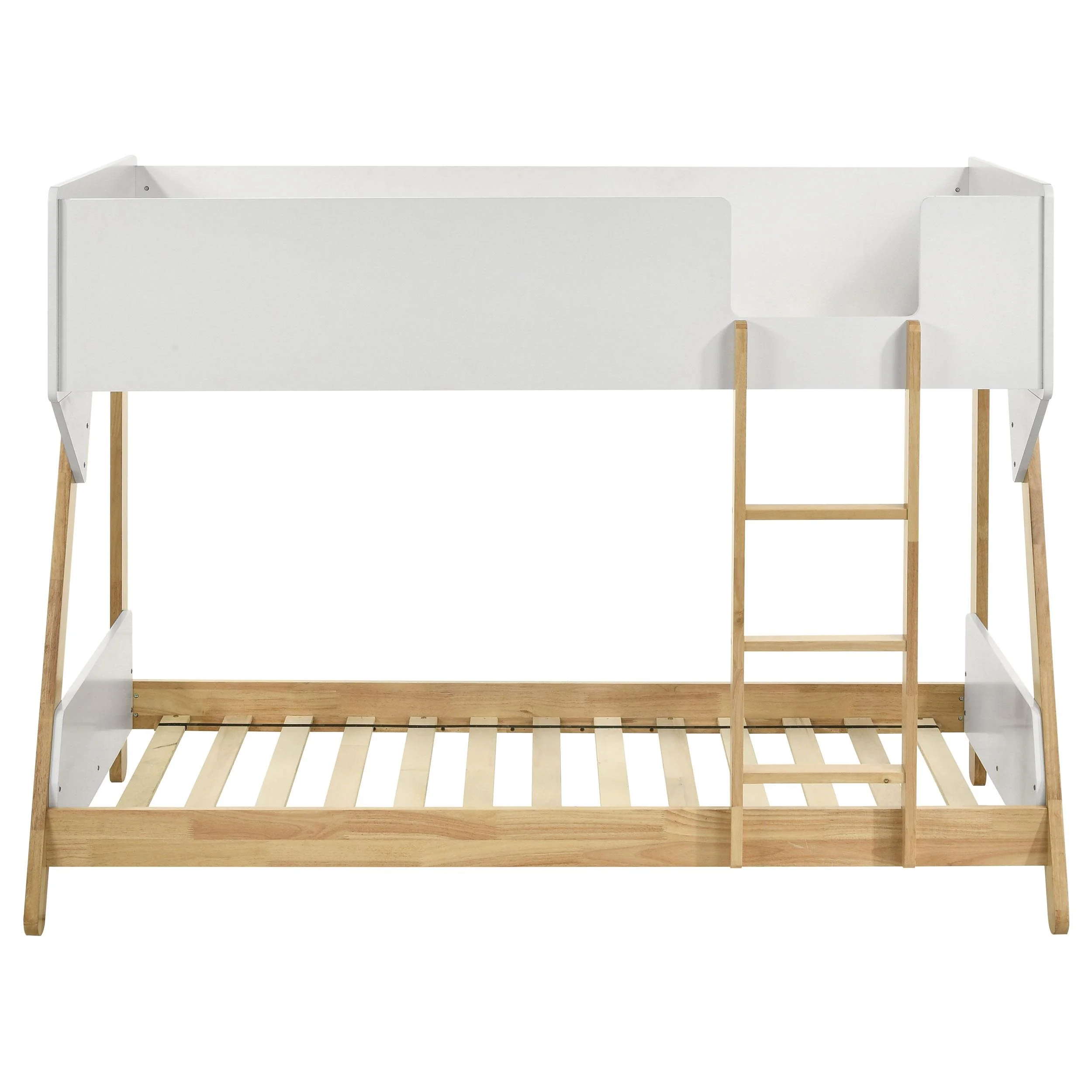 Coaster Furniture Wyatt 460510 Wood Twin Over Twin Bunk Bed - White and Natural - Image 3
