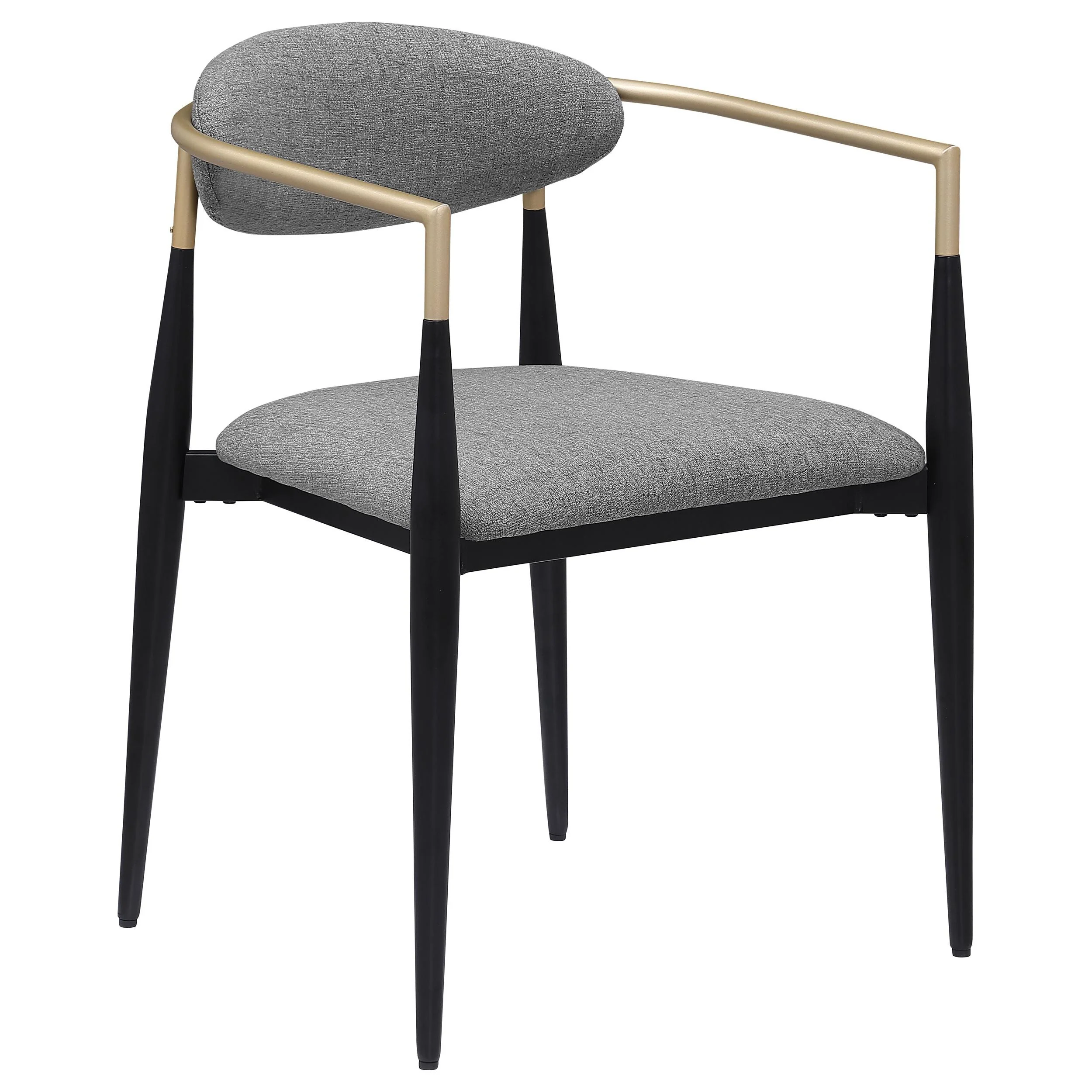 Coaster Furniture Alexis 182682 Fabric Upholstered Dining Arm Chair – Grey