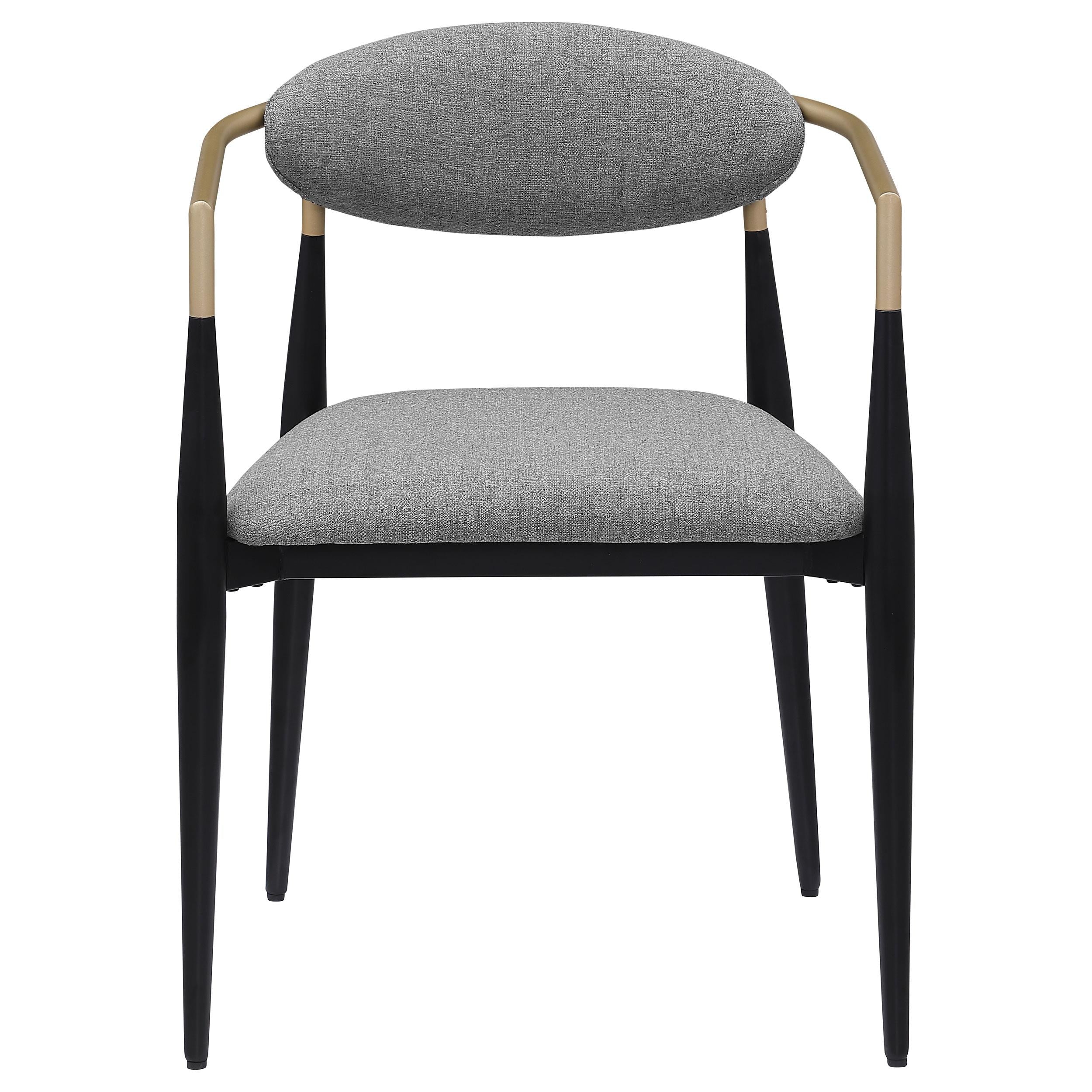 Coaster Furniture Alexis 182682 Fabric Upholstered Dining Arm Chair - Grey - Image 2