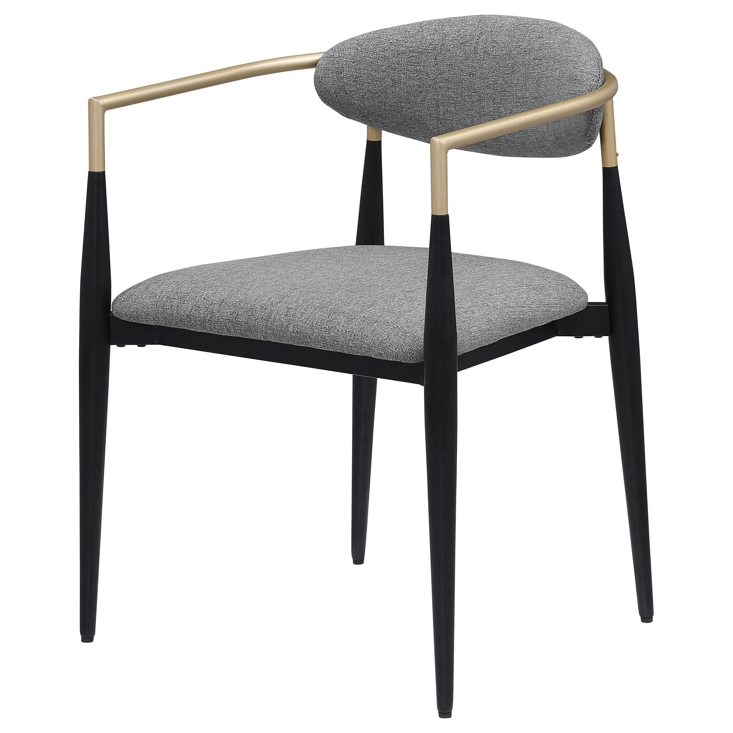 Coaster Furniture Alexis 182682 Fabric Upholstered Dining Arm Chair - Grey - Image 3