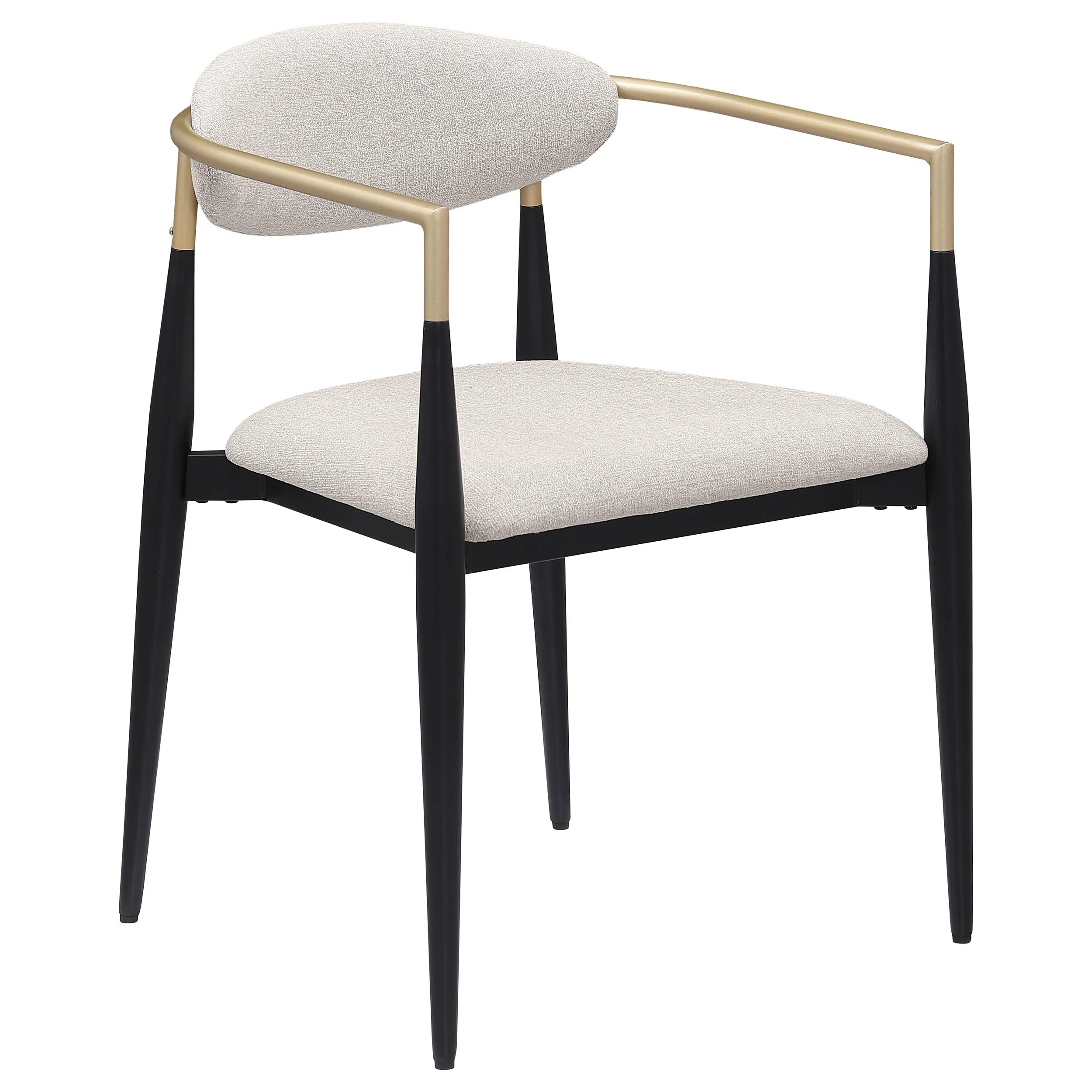 Coaster Furniture Alexis 182692 Fabric Upholstered Dining Arm Chair – Beige