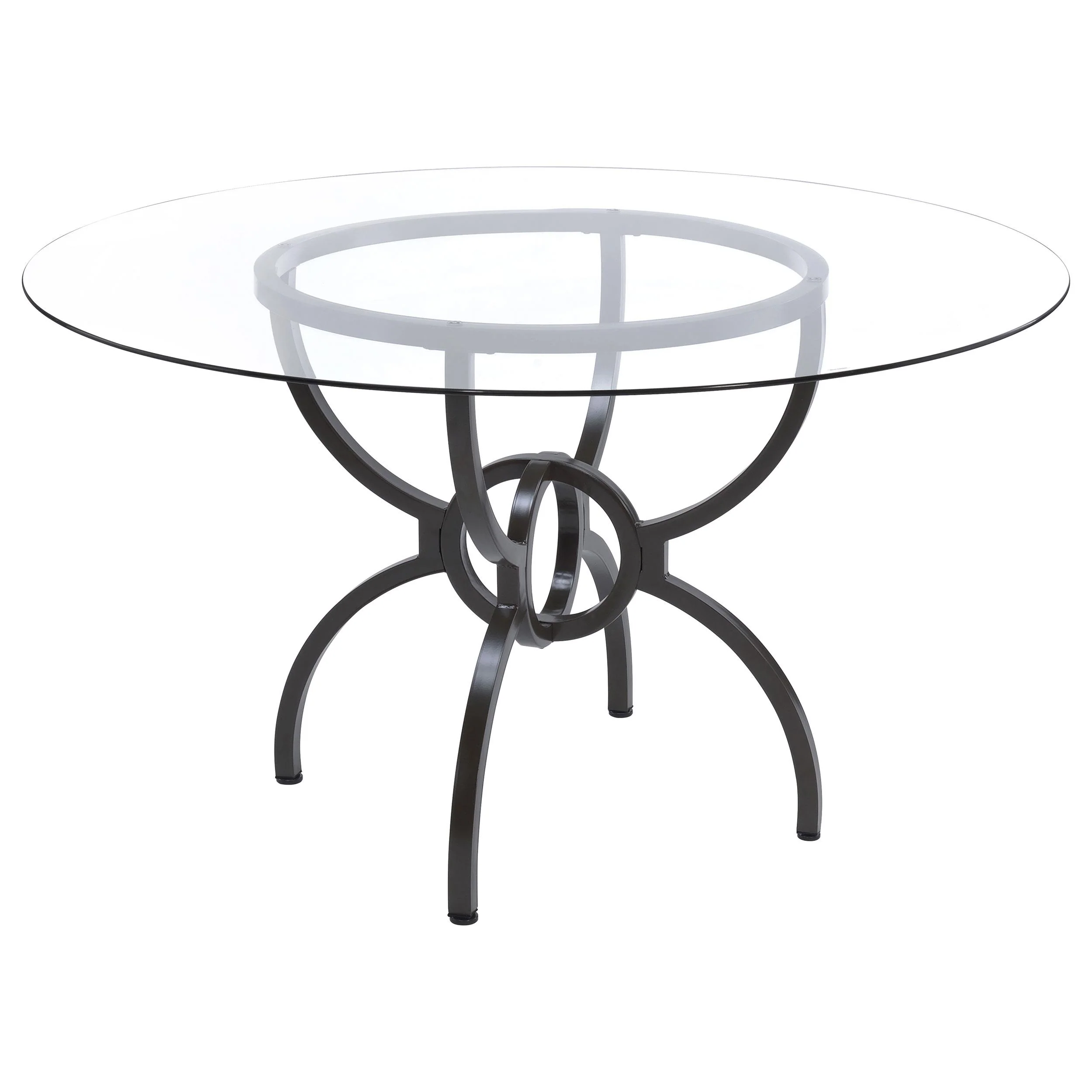 Coaster Furniture Aviano 108291BG Round 48-inch Glass Top Metal Dining Table – Gunmetal