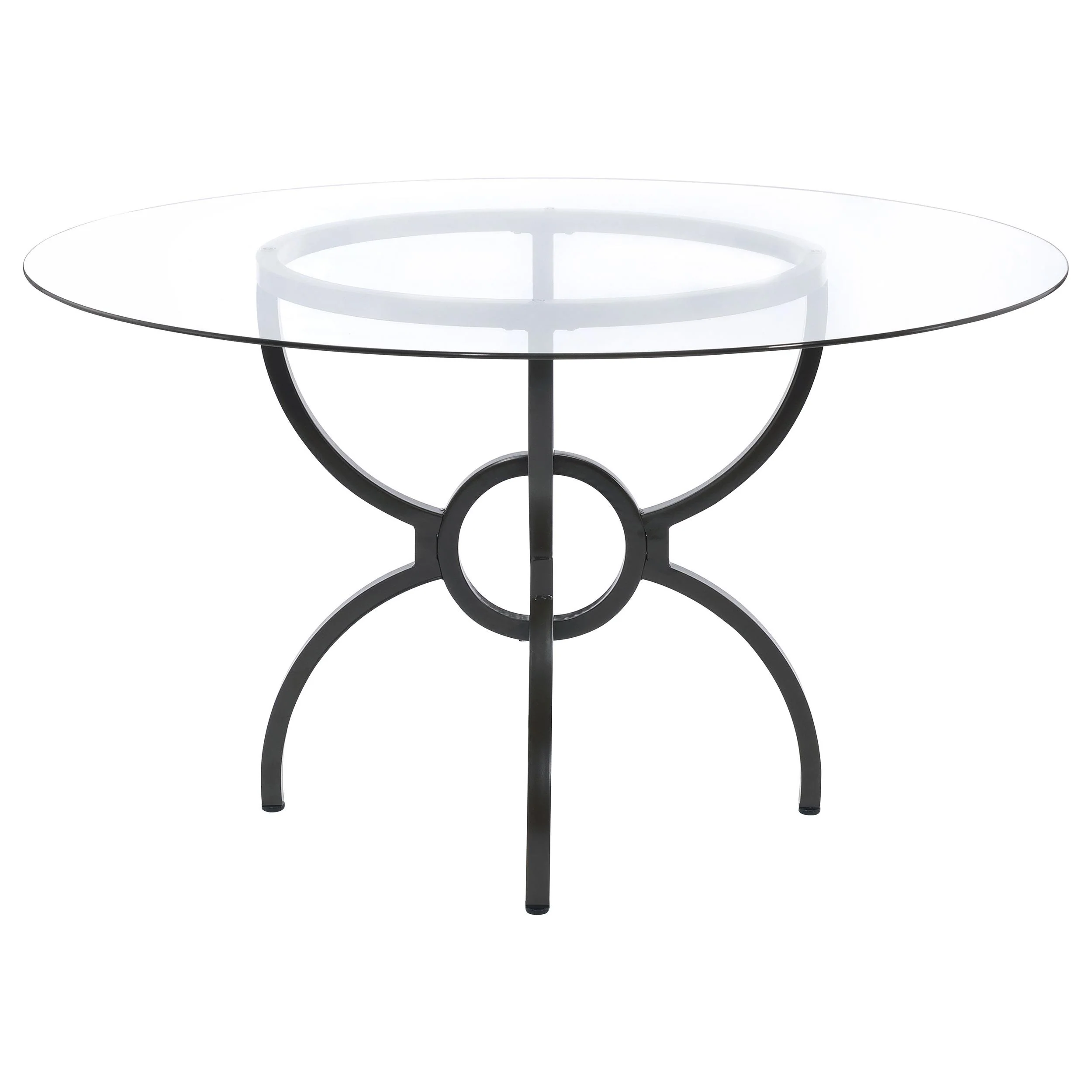 Coaster Furniture Aviano 108291BG Round 48-inch Glass Top Metal Dining Table - Gunmetal - Image 3