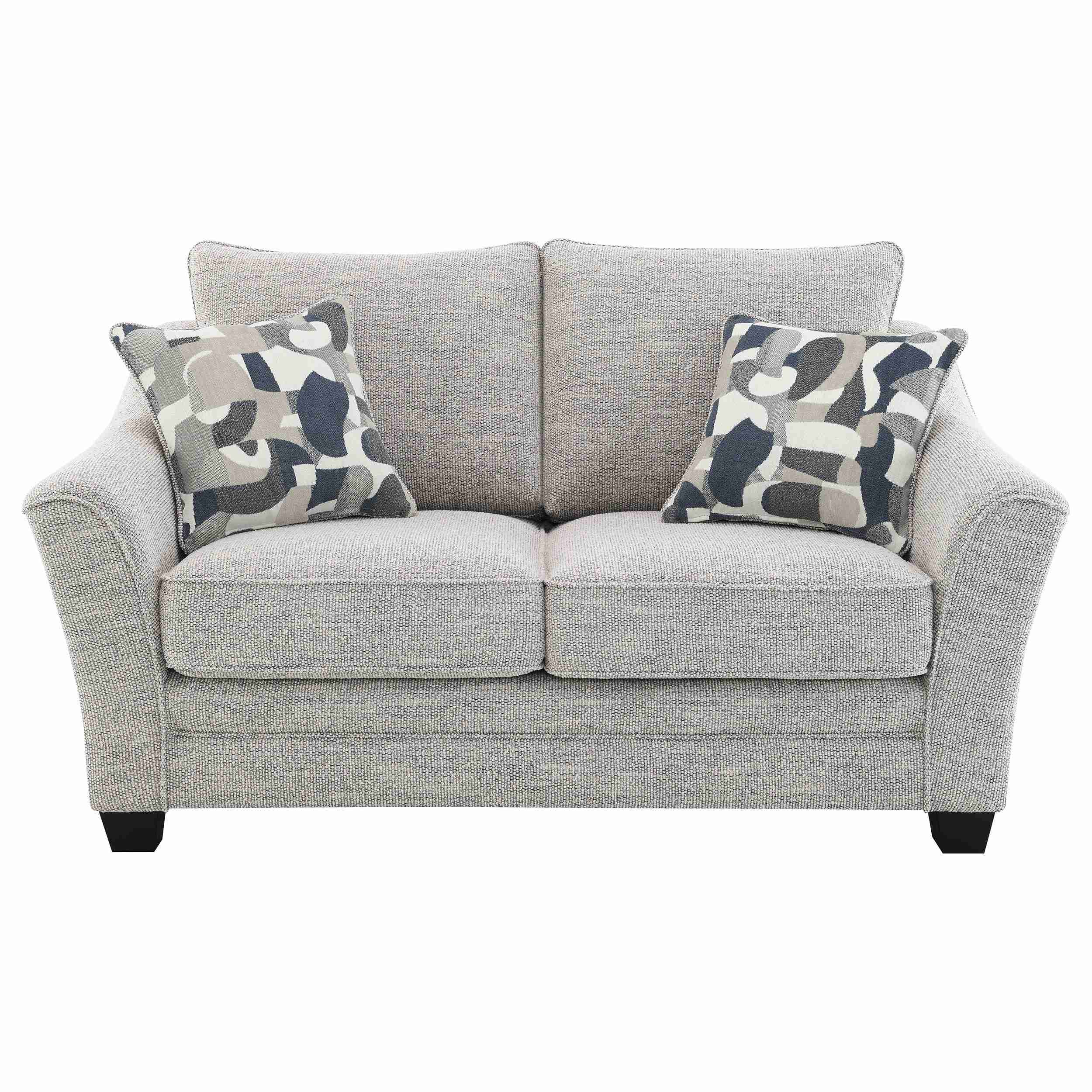 Coaster Furniture Tomkins 509672 Boucle Upholstered Loveseat - Light Grey - Image 2