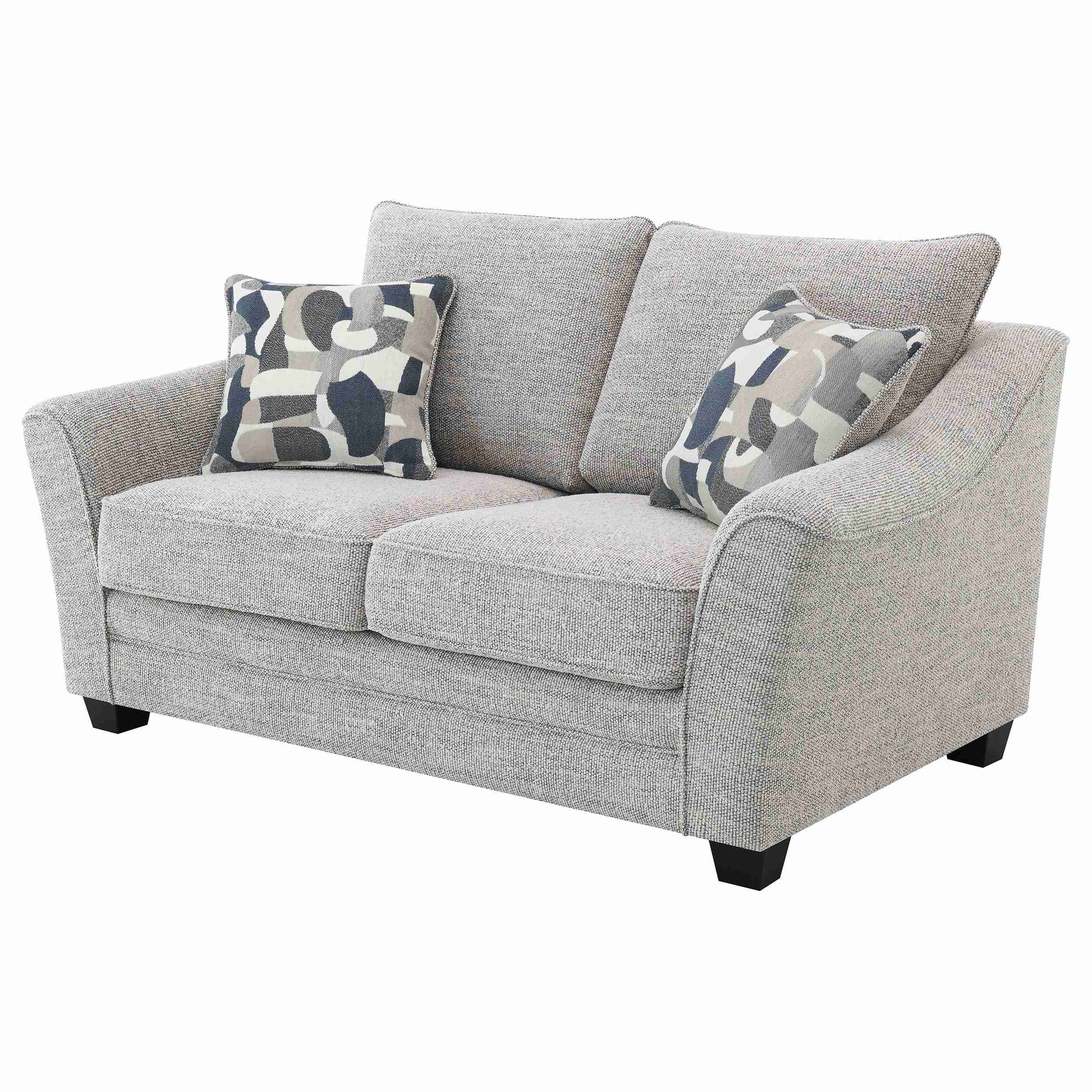 Coaster Furniture Tomkins 509672 Boucle Upholstered Loveseat - Light Grey - Image 3