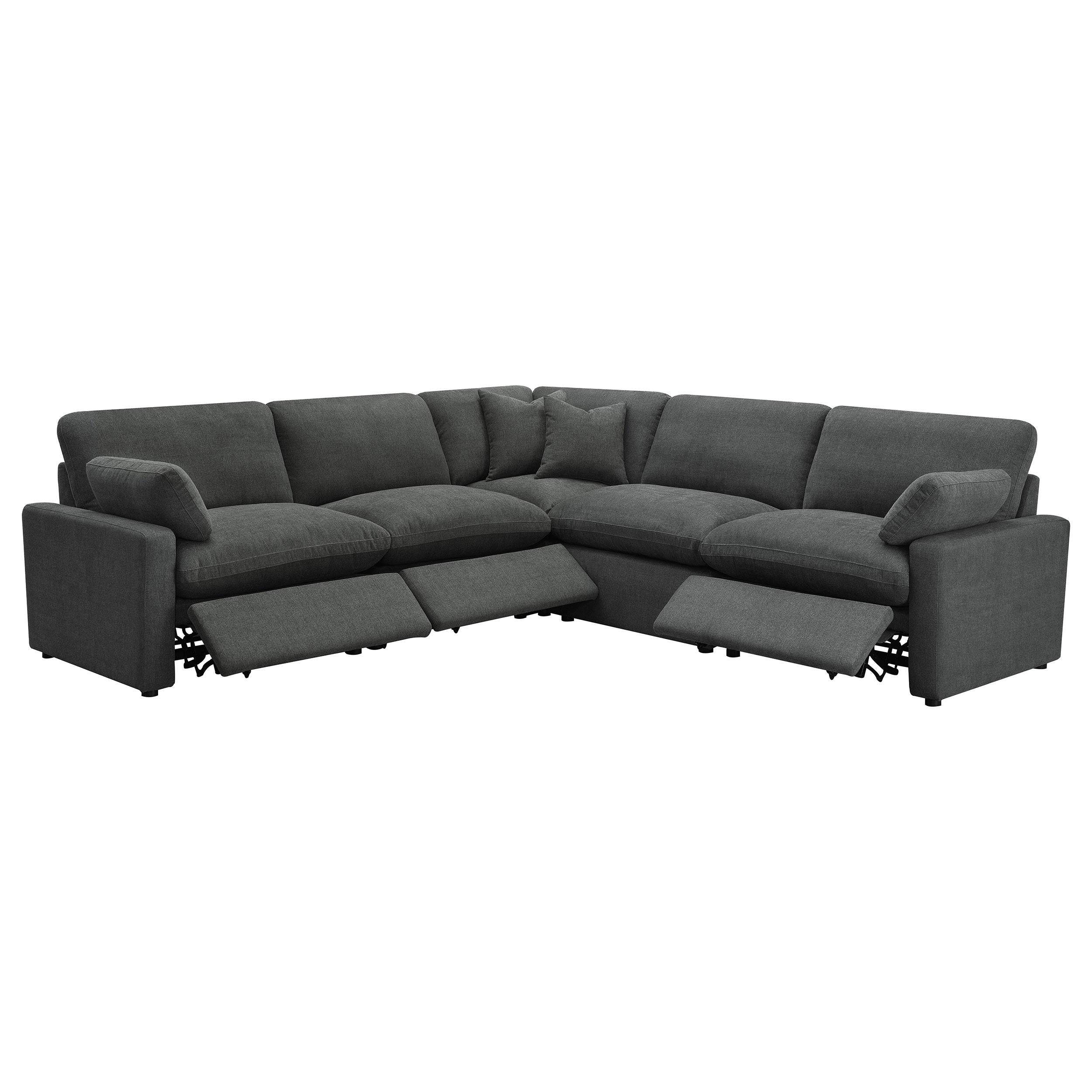 Coaster Furniture Collins 609530P 5 pc Modular Power Reclining Sectional - Dark Grey - Image 2