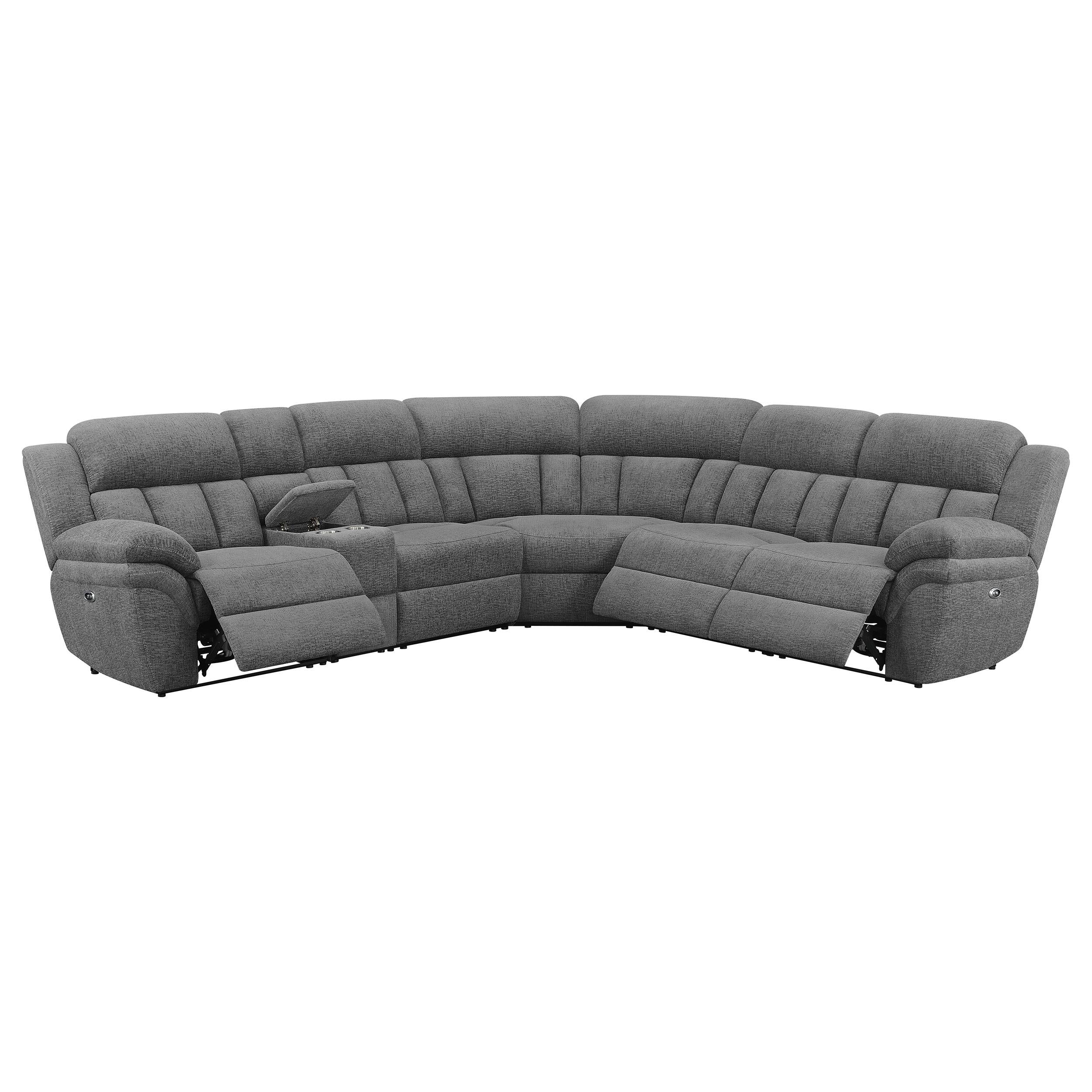 Coaster Furniture Bahrain 609540P 6 pc Modular Power Reclining Sectional - Charcoal - Image 2