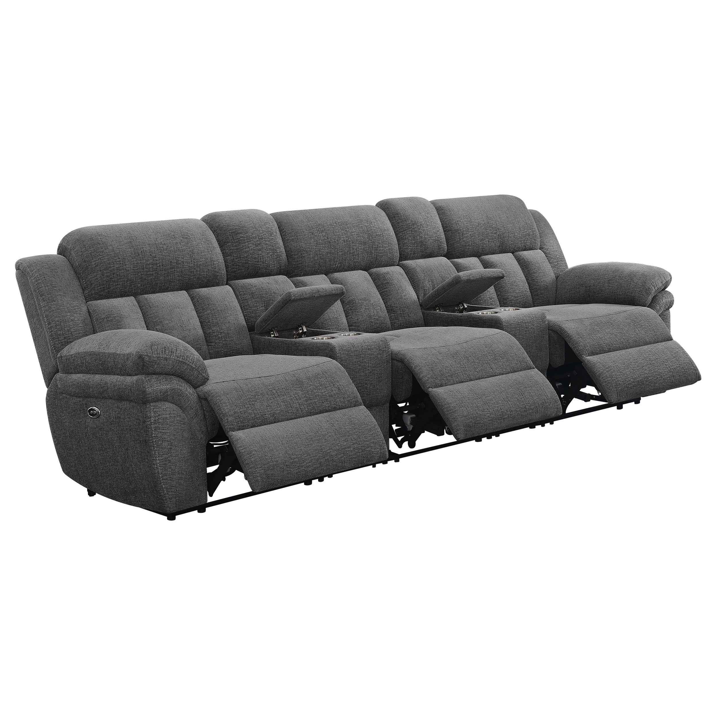 Coaster Furniture Bahrain 609541PT 5-piece Power Home Theater Seating - Charcoal - Image 3