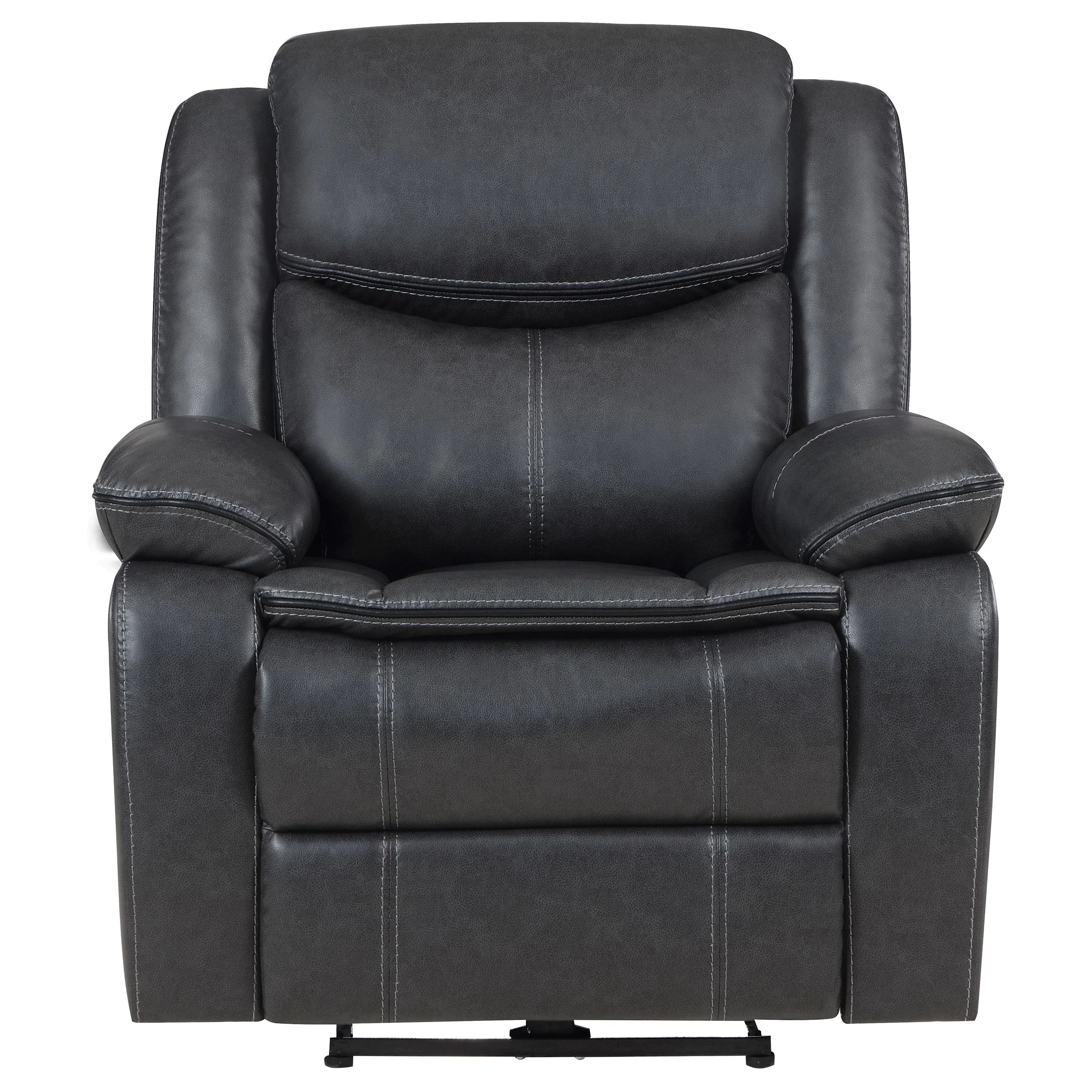 Coaster Furniture Sycamore 610233P Upholstered Power Recliner Chair - Dark Grey - Image 3