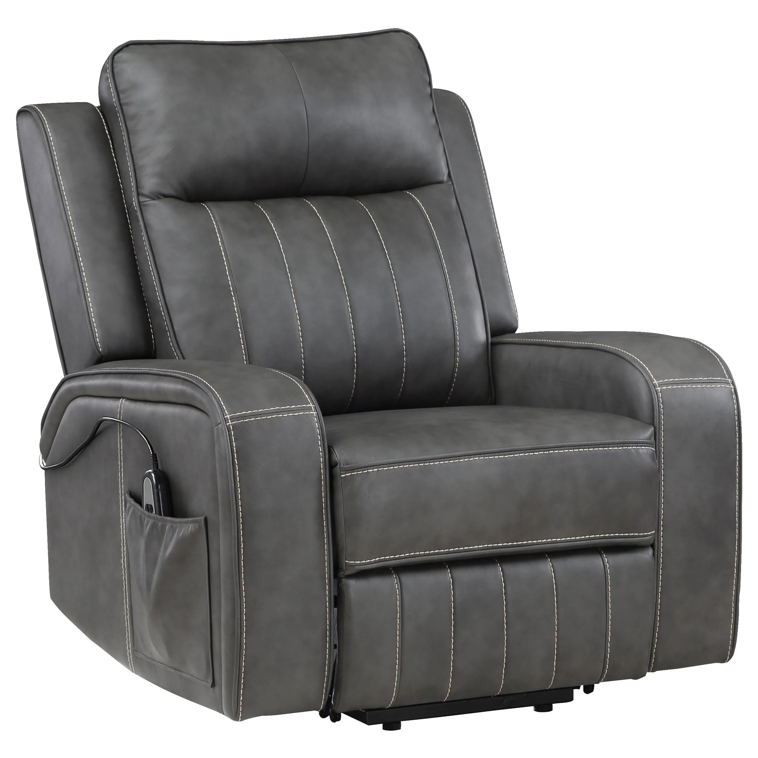Coaster Furniture Raelynn 603194P Upholstered Power Lift Recliner Chair – Grey