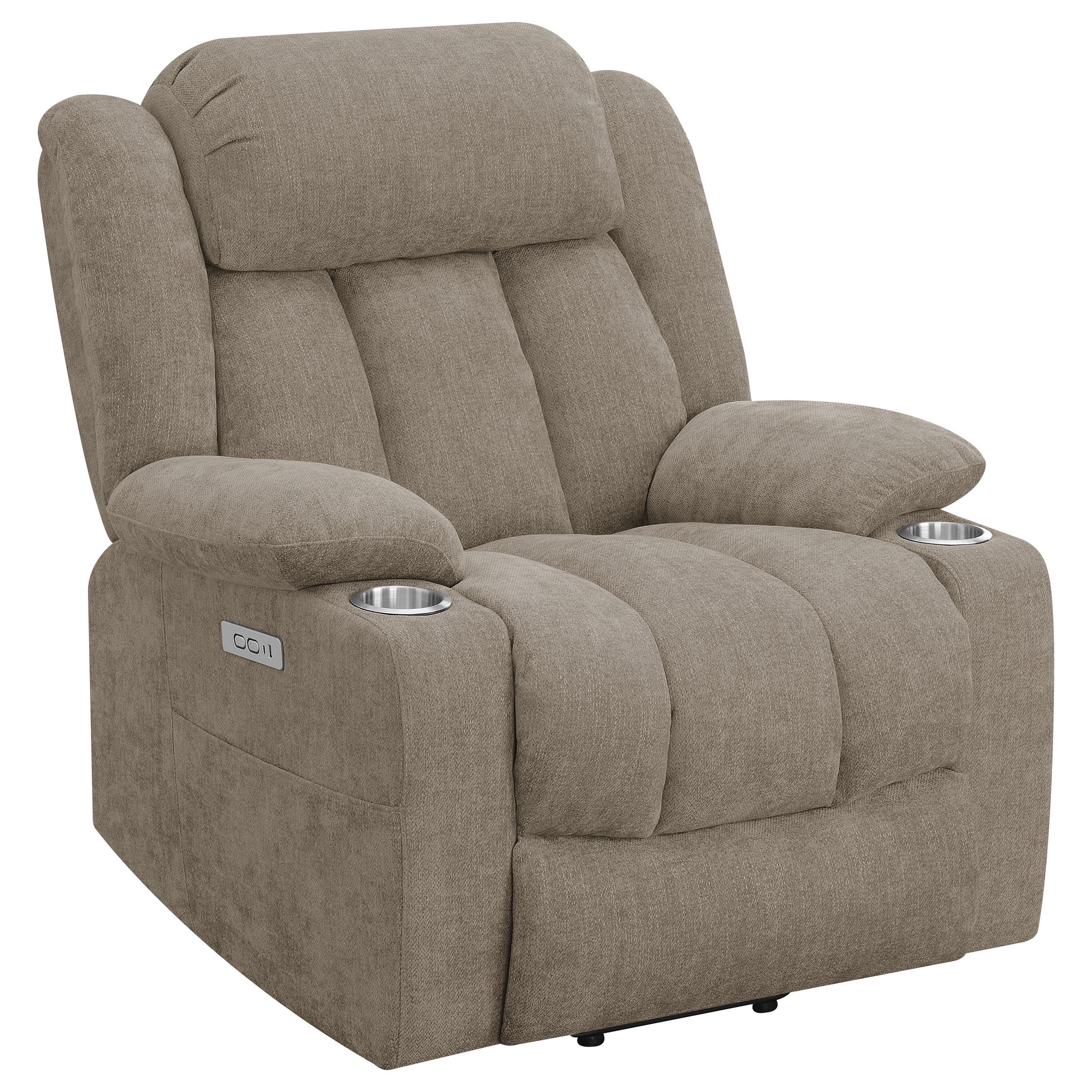 Coaster Furniture Houston 602274P Upholstered Power Lift Recliner Chair – Camel