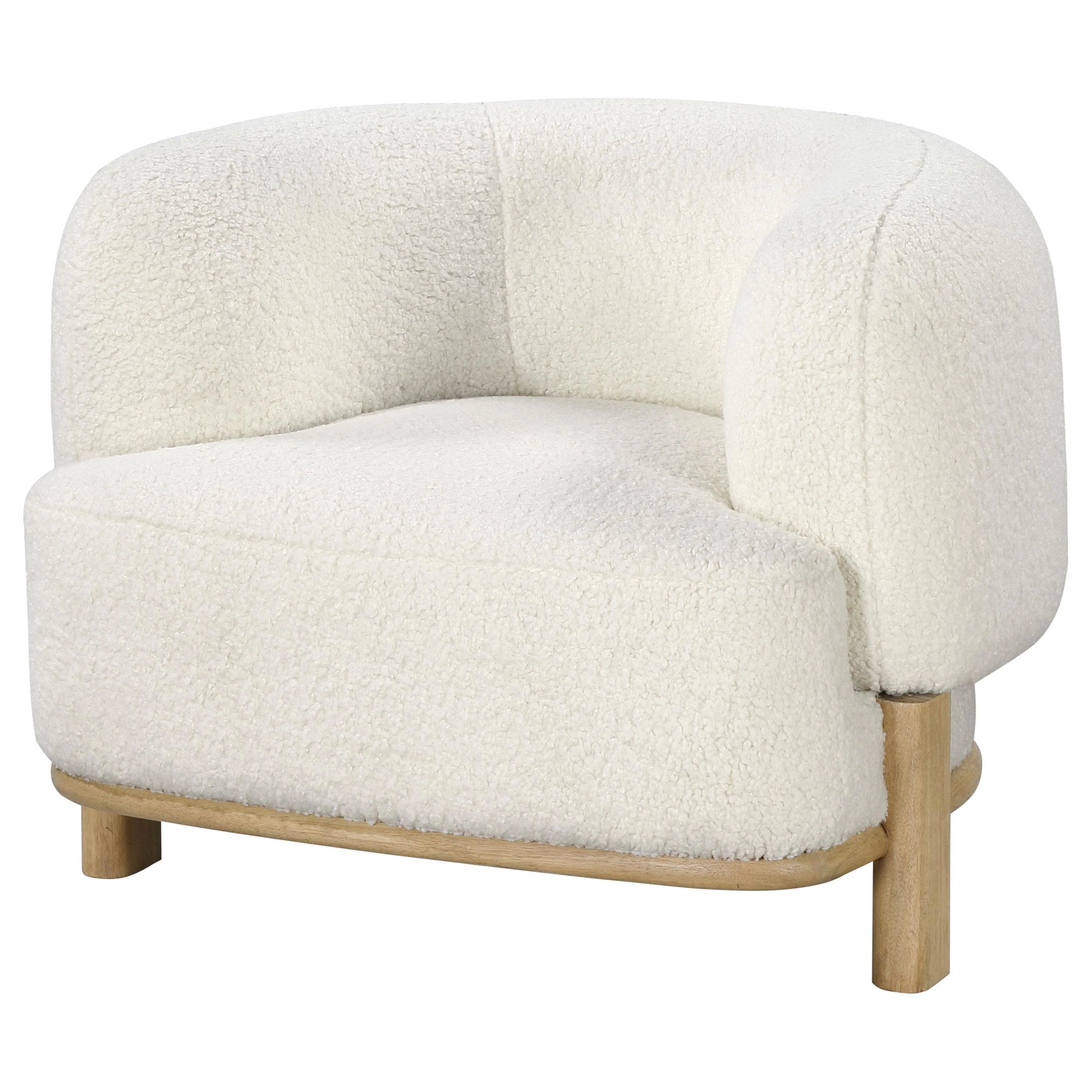 Coaster Furniture Lawler 903169 Upholstered Barrel Back Accent Chair - Ivory - Image 3