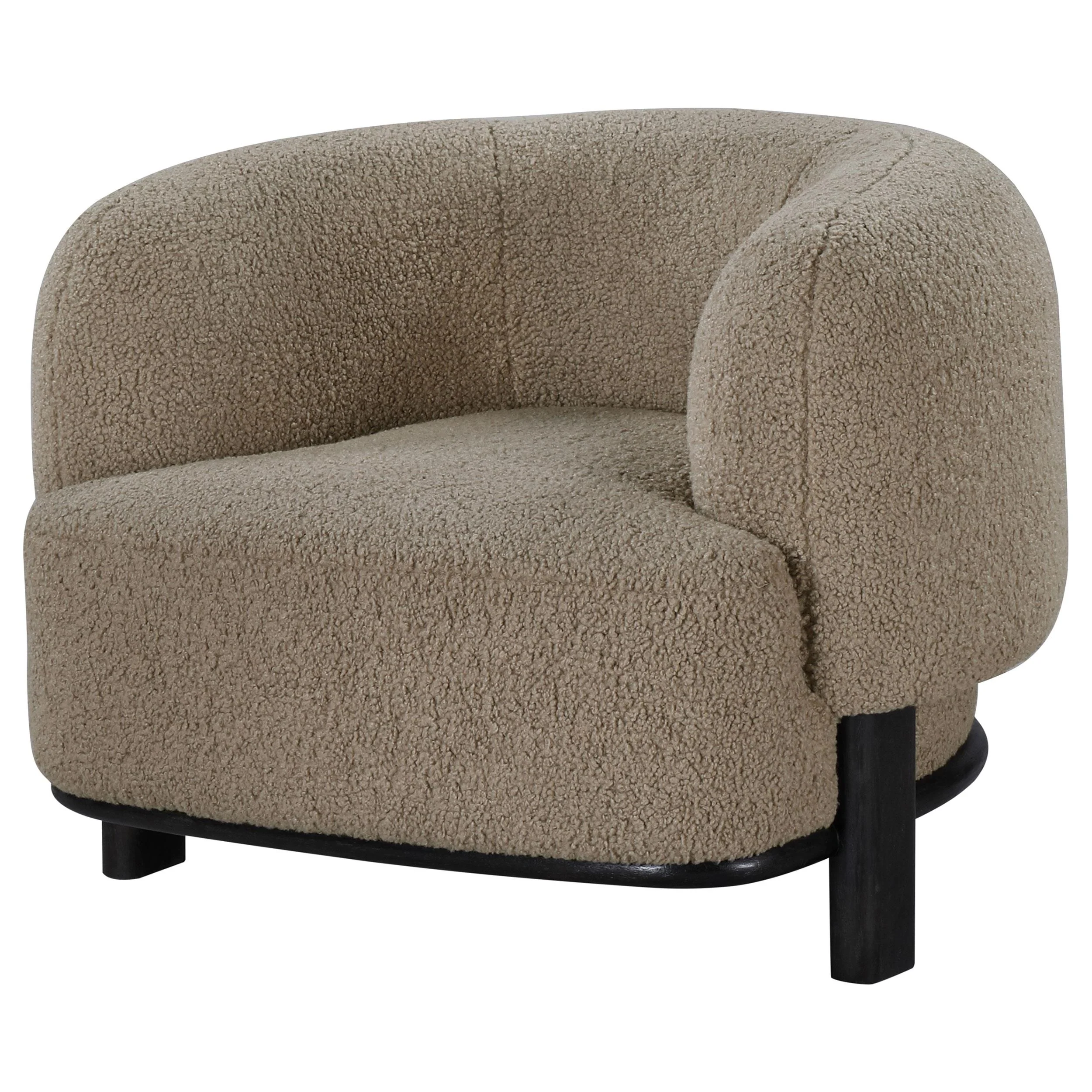 Coaster Furniture Lawler 903170 Upholstered Barrel Back Accent Chair - Mushroom - Image 3