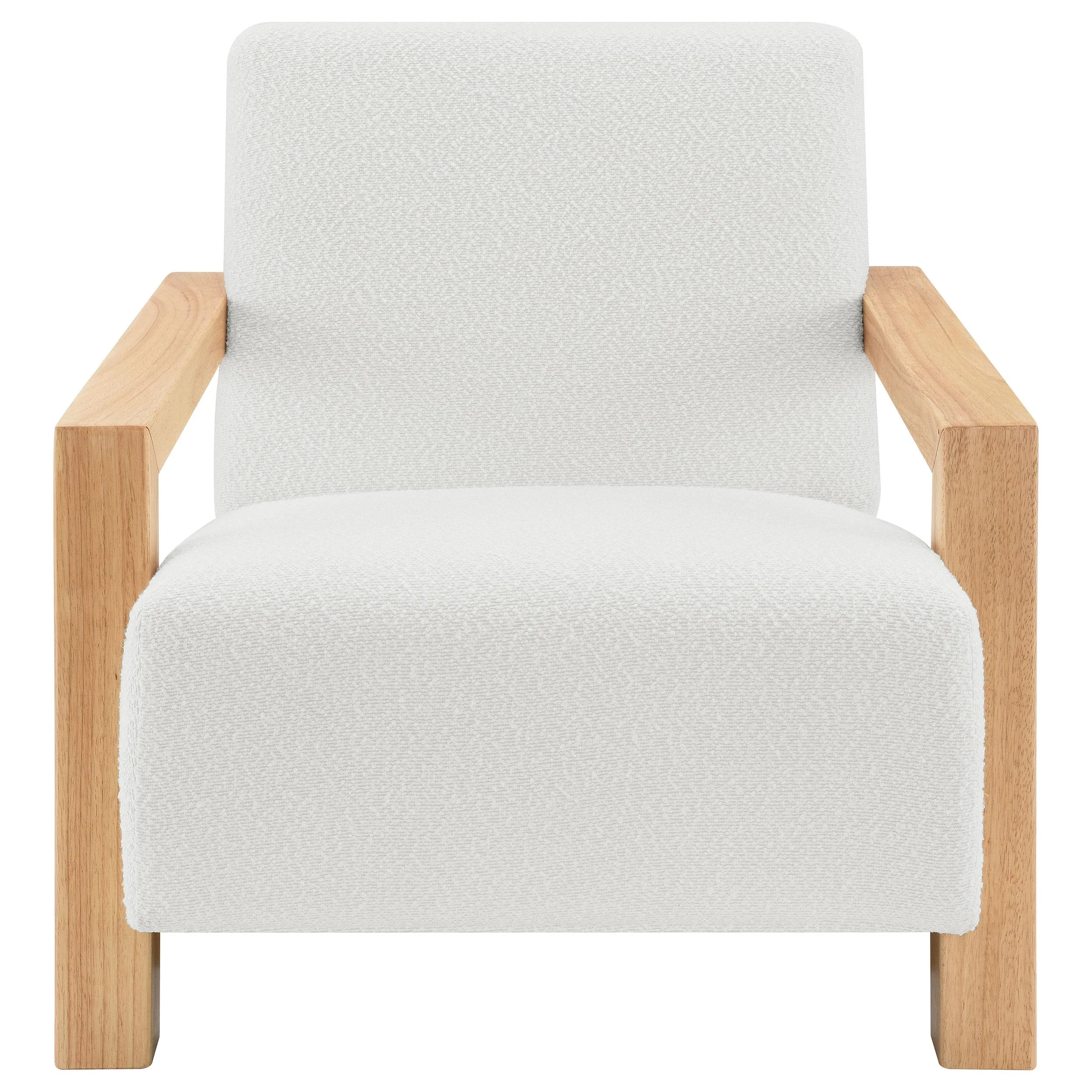 Coaster Furniture Fitzroy 903094 Boucle Upholstered Accent Arm Chair - Ivory - Image 2