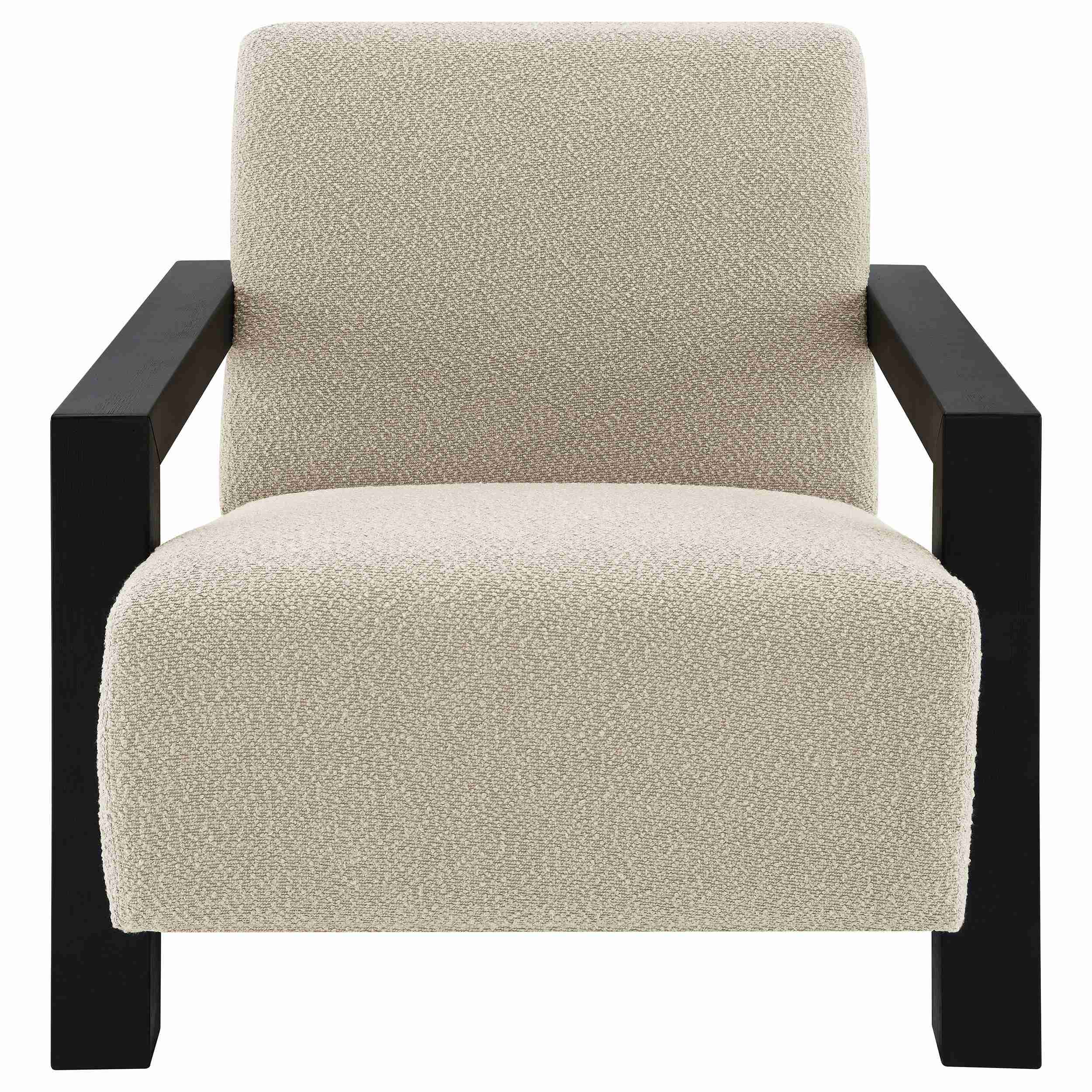 Coaster Furniture Fitzroy 903095 Boucle Upholstered Accent Arm Chair - Latte - Image 2