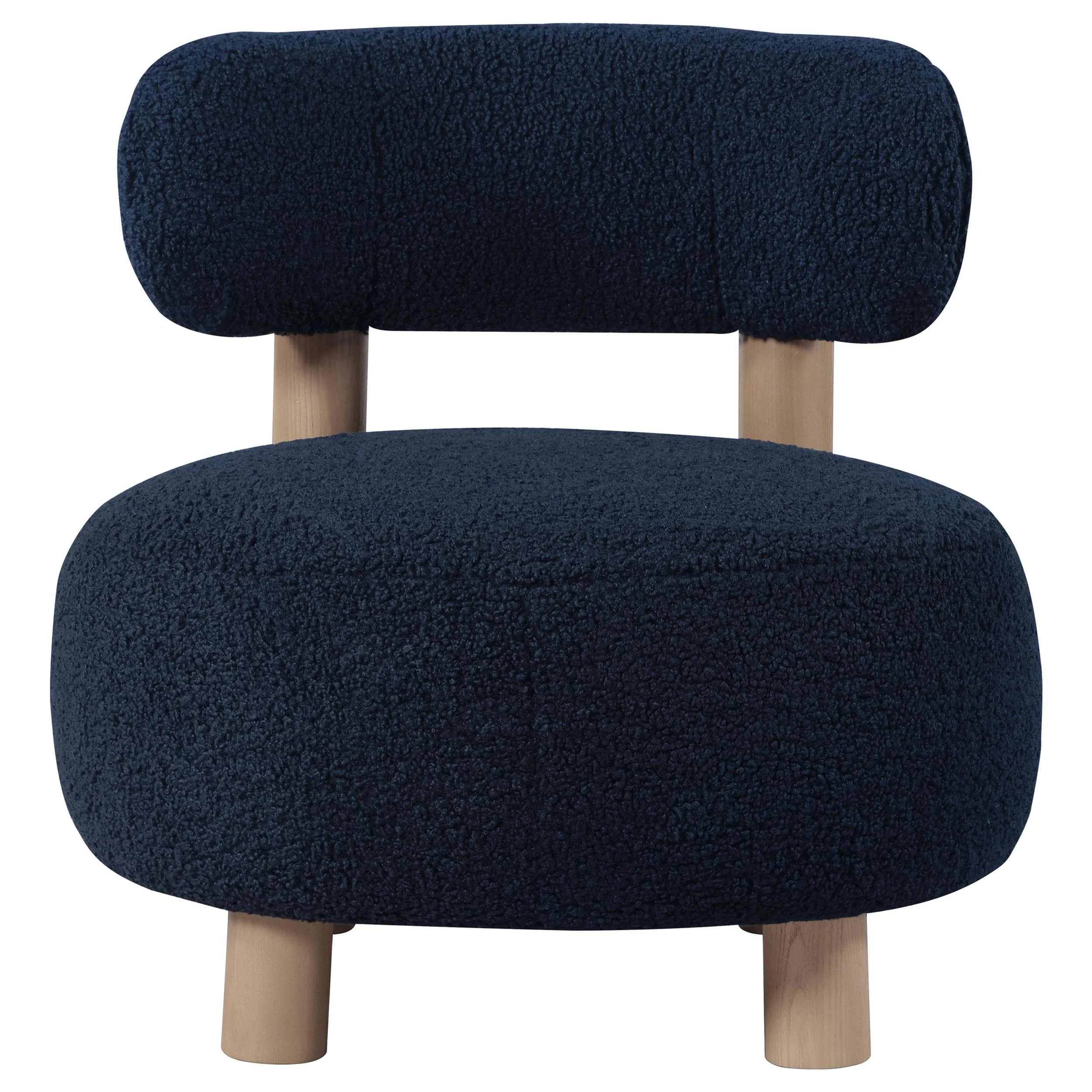 Coaster Furniture Zonie 903168 Boucle Upholstered Barrel Back Accent Chair - Blue - Image 2