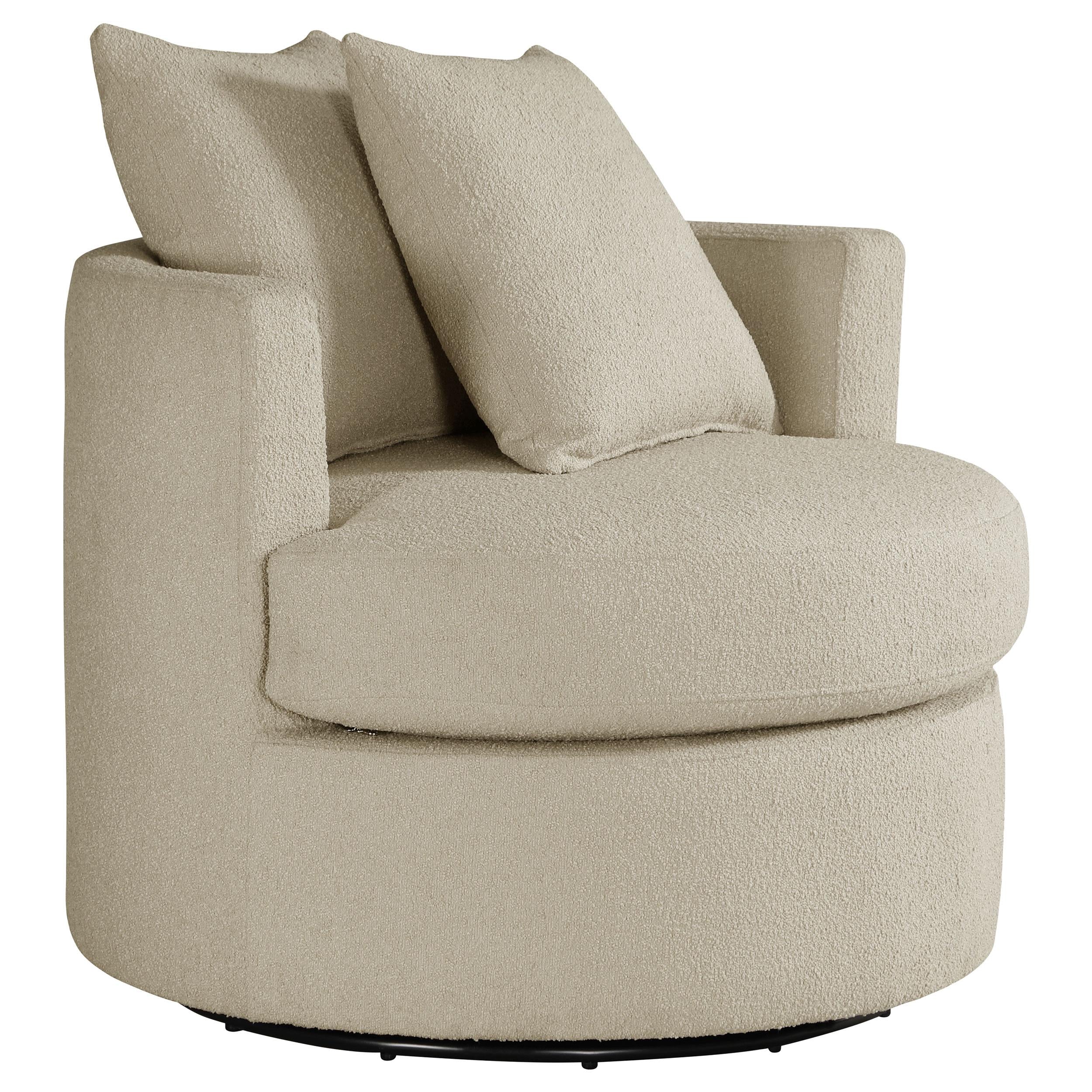 Coaster Furniture Debbie 902274 Upholstered Swivel Accent Chair – Camel