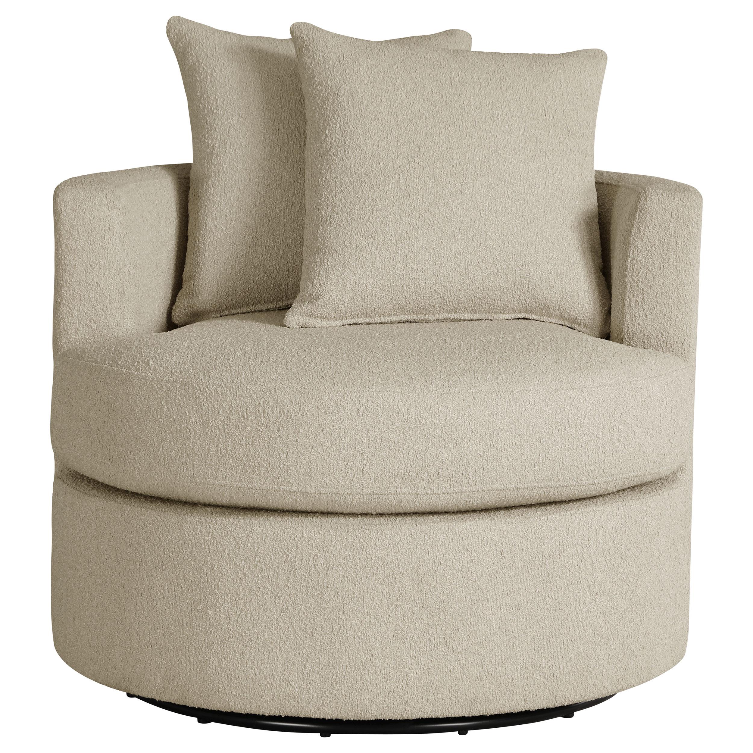 Coaster Furniture Debbie 902274 Upholstered Swivel Accent Chair - Camel - Image 2