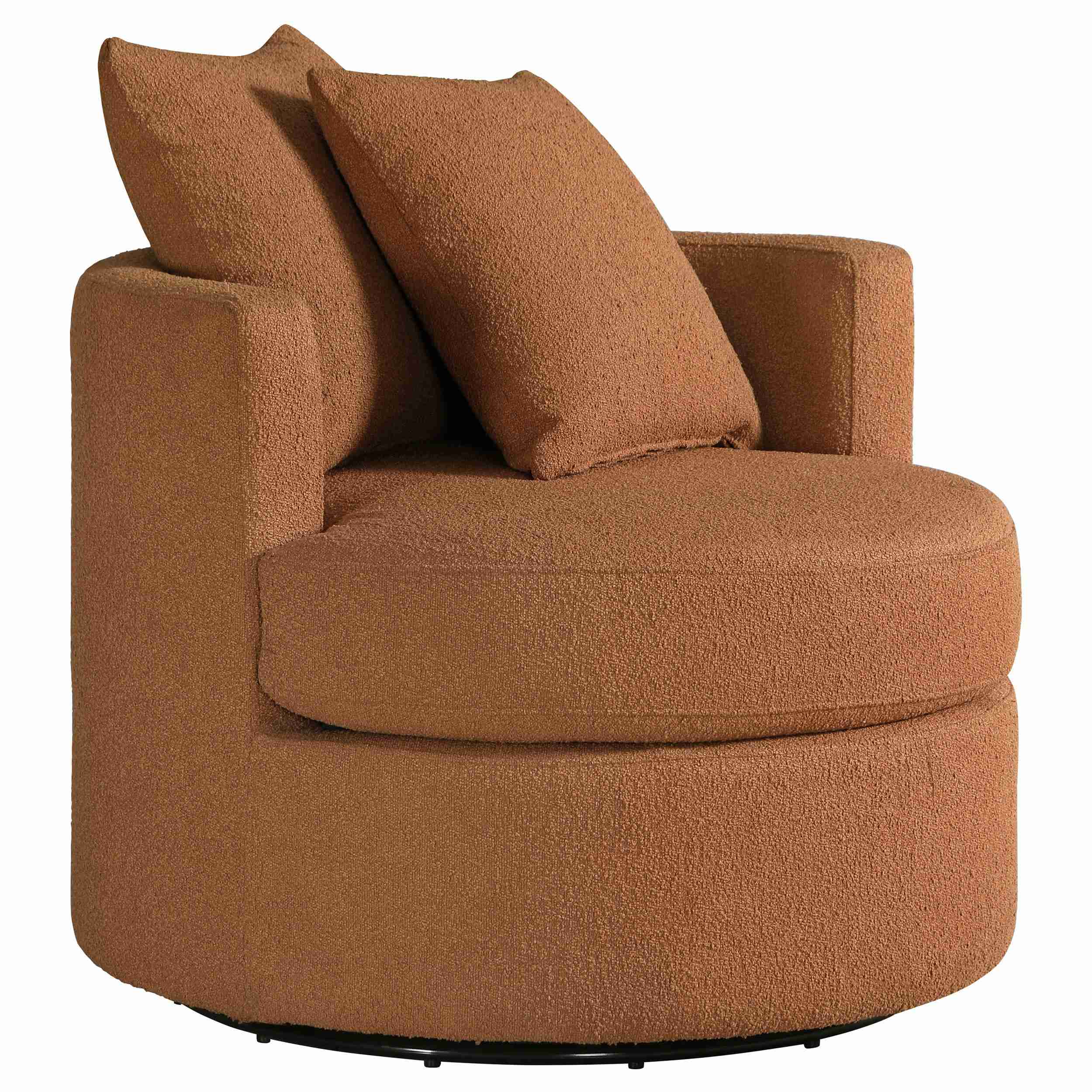 Coaster Furniture Debbie 902275 Upholstered Swivel Accent Chair – Burnt Orange